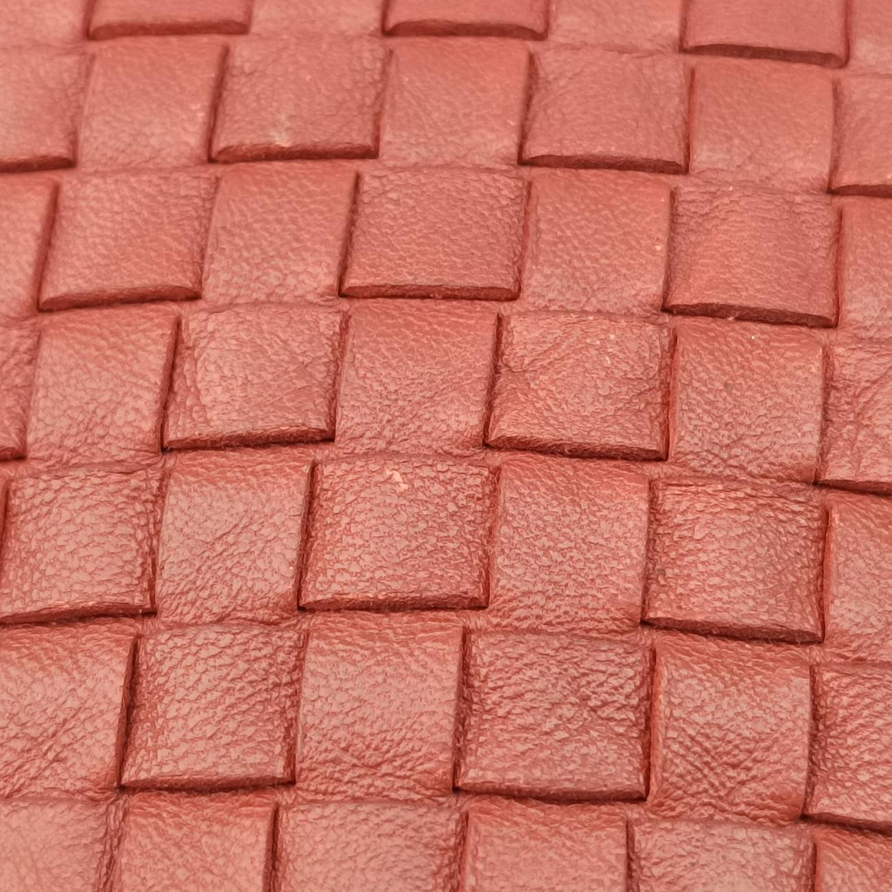 Pre-owned Bottega Veneta Intrecciato Terracotta lambskin  clutchbag | stylenewstar