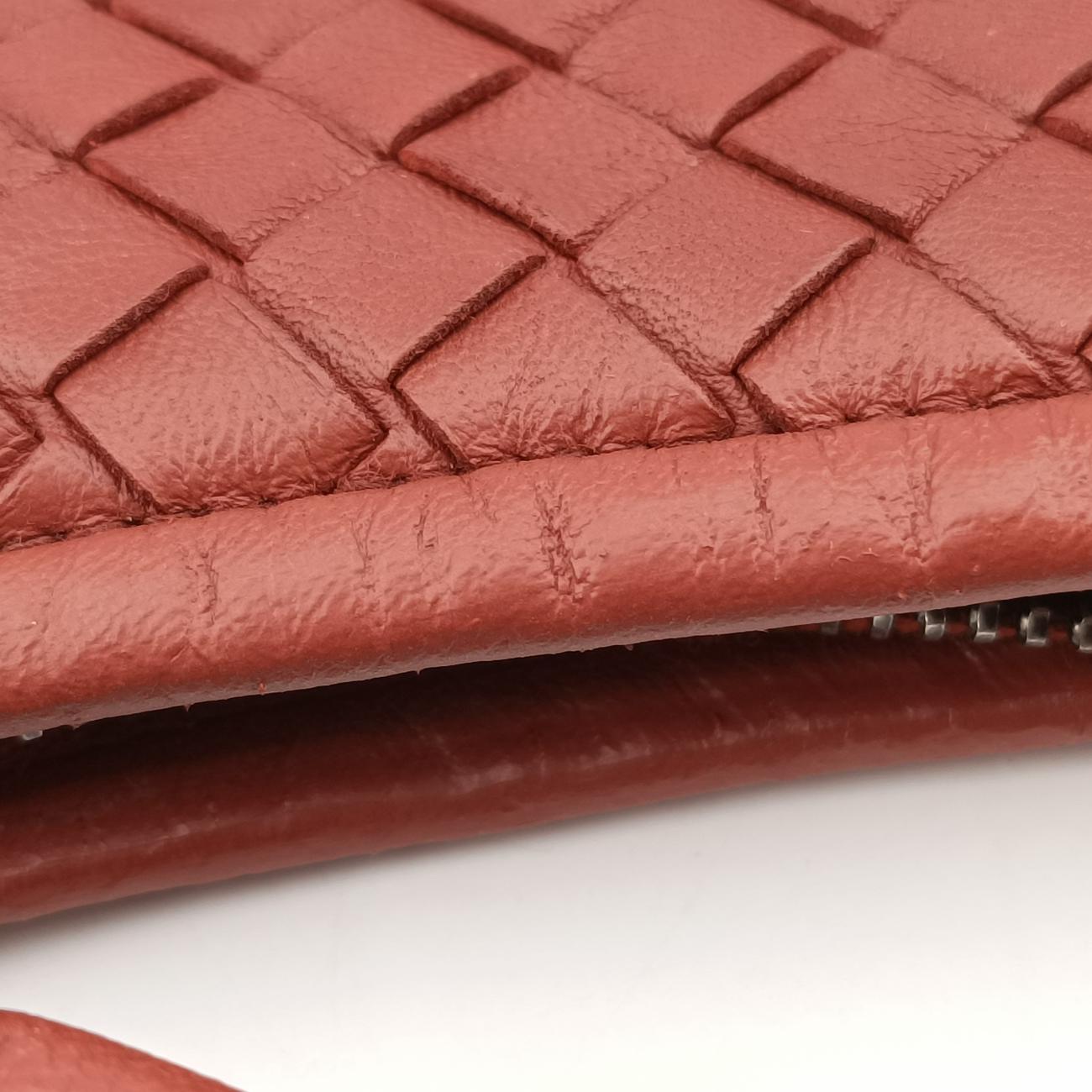 Pre-owned Bottega Veneta Intrecciato Terracotta lambskin  clutchbag | stylenewstar