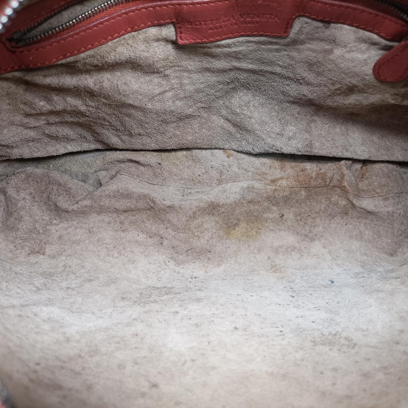 Pre-owned Bottega Veneta Intrecciato Terracotta lambskin  clutchbag | stylenewstar