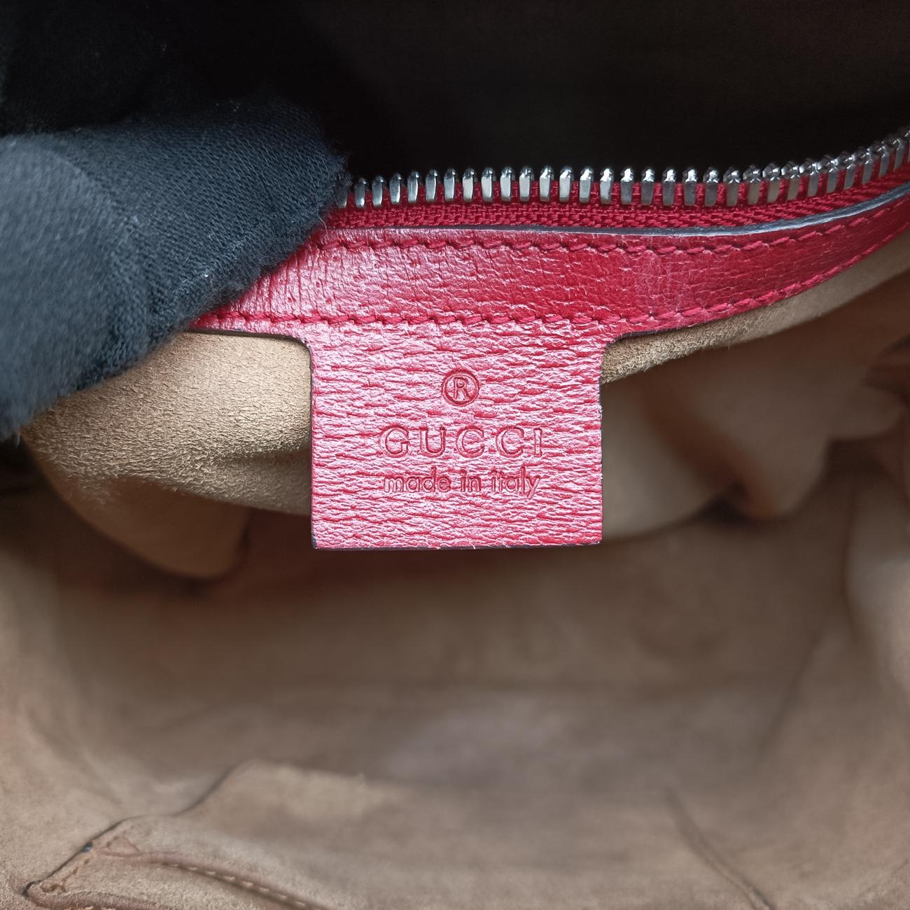 Pre-owned Gucci GG Supreme Tian Beige x red x multicolor PVC coated canvas 427042 backpack/rucksack | stylenewstar