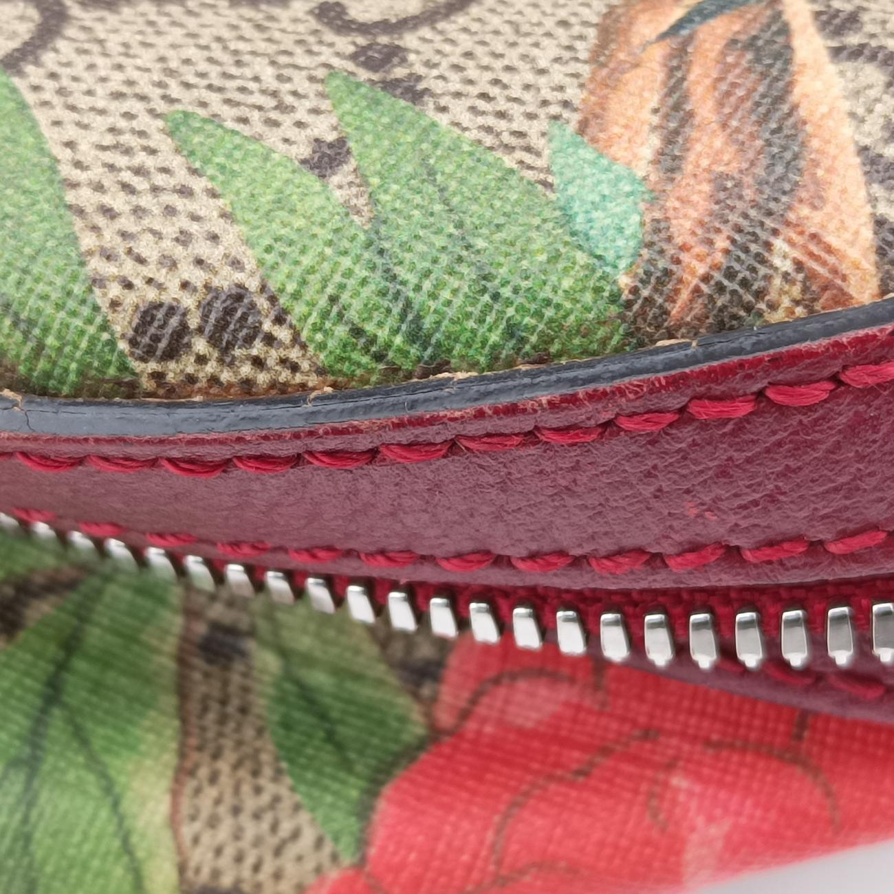 Pre-owned Gucci GG Supreme Tian Beige x red x multicolor PVC coated canvas 427042 backpack/rucksack | stylenewstar