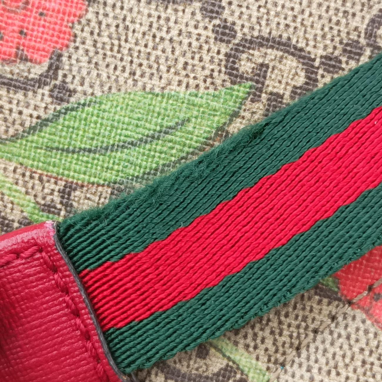 Pre-owned Gucci GG Supreme Tian Beige x red x multicolor PVC coated canvas 427042 backpack/rucksack | stylenewstar