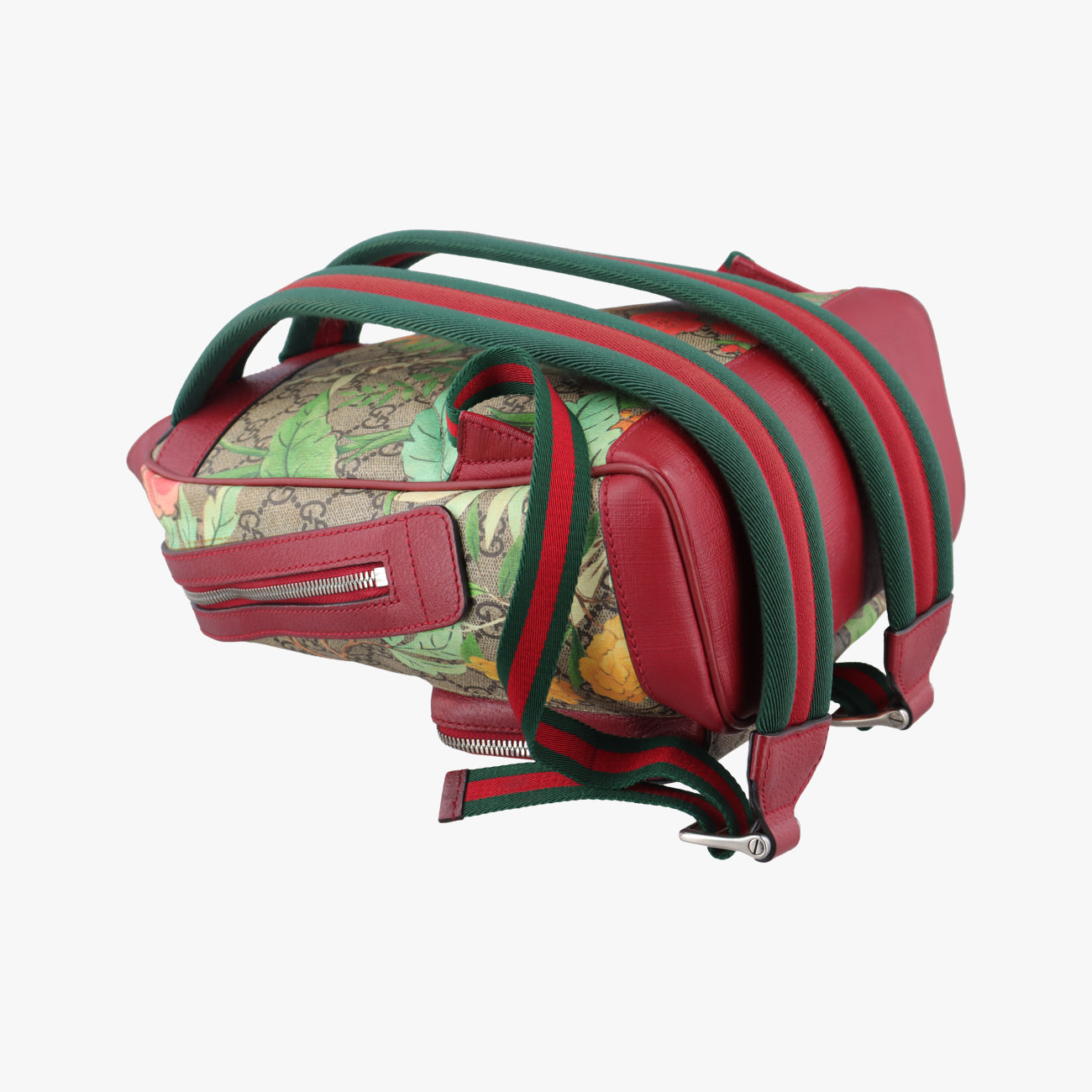 Pre-owned Gucci GG Supreme Tian Beige x red x multicolor PVC coated canvas 427042 backpack/rucksack | stylenewstar