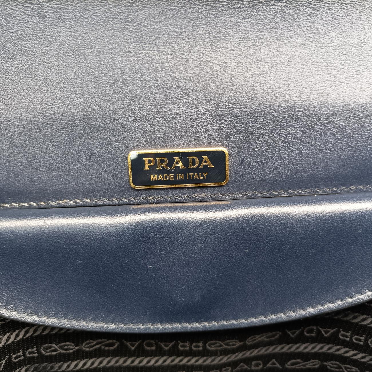Pre-owned Prada Esplanade black×Multicolour Leather×Vauxhall Cashmere Leather  shoulderbag | stylenewstar