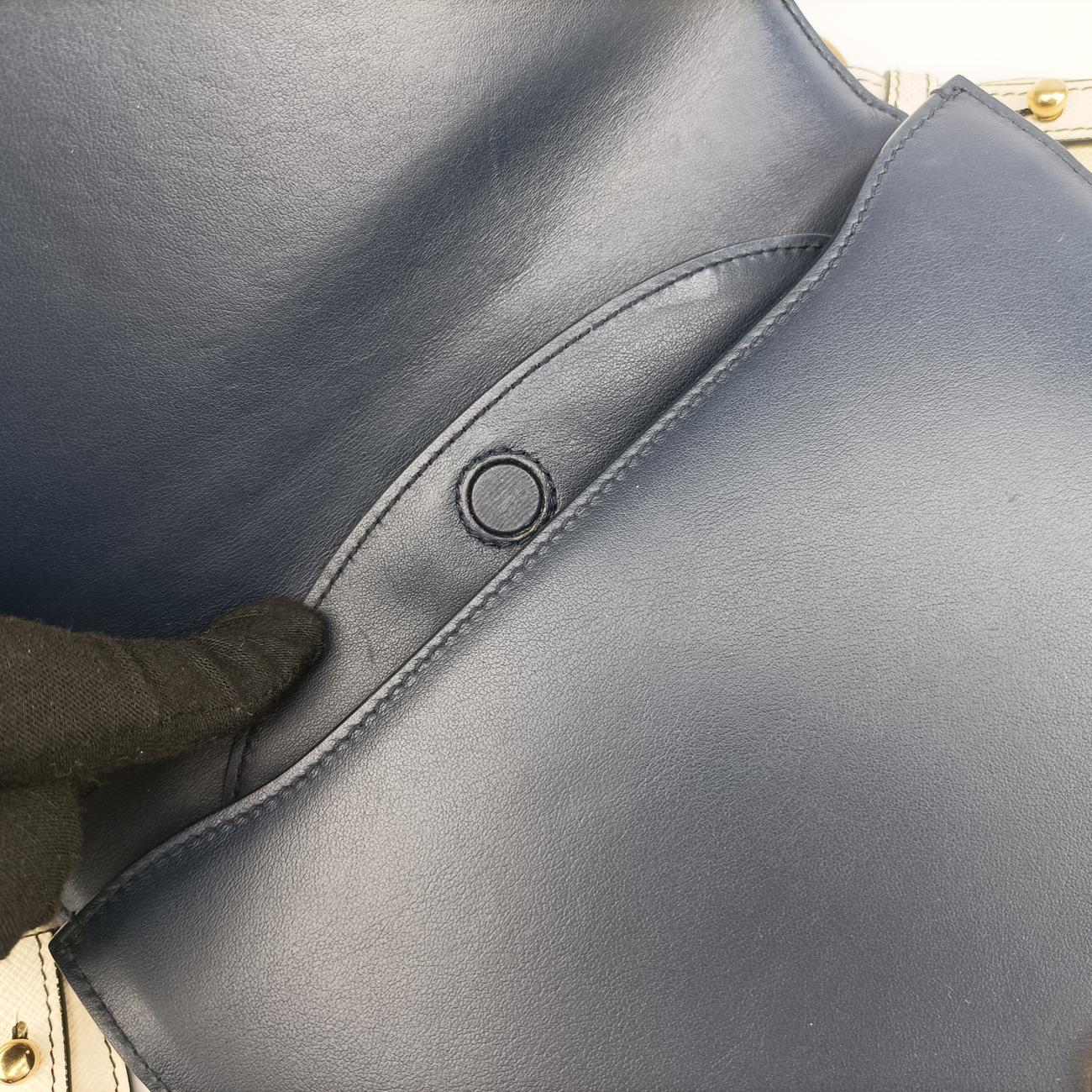 Pre-owned Prada Esplanade black×Multicolour Leather×Vauxhall Cashmere Leather  shoulderbag | stylenewstar