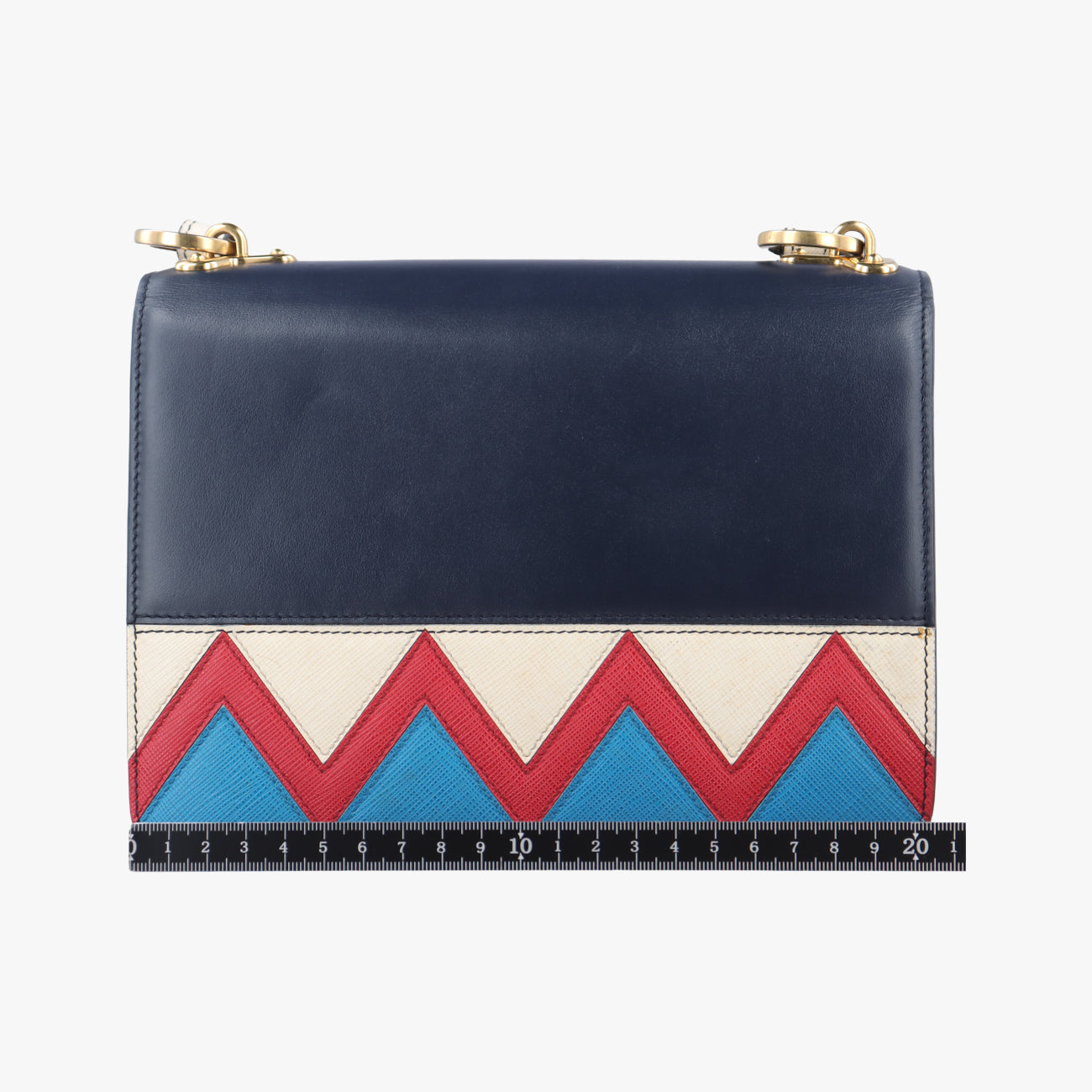 Pre-owned Prada Esplanade black×Multicolour Leather×Vauxhall Cashmere Leather  shoulderbag | stylenewstar