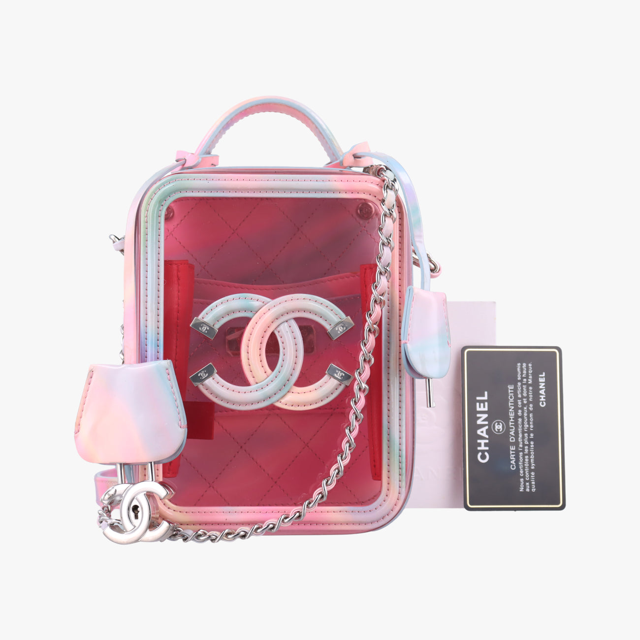 Pre-owned Chanel Filigree Vanity Case Multicolour PVC coated canvas AS0988 shoulderbag | stylenewstar