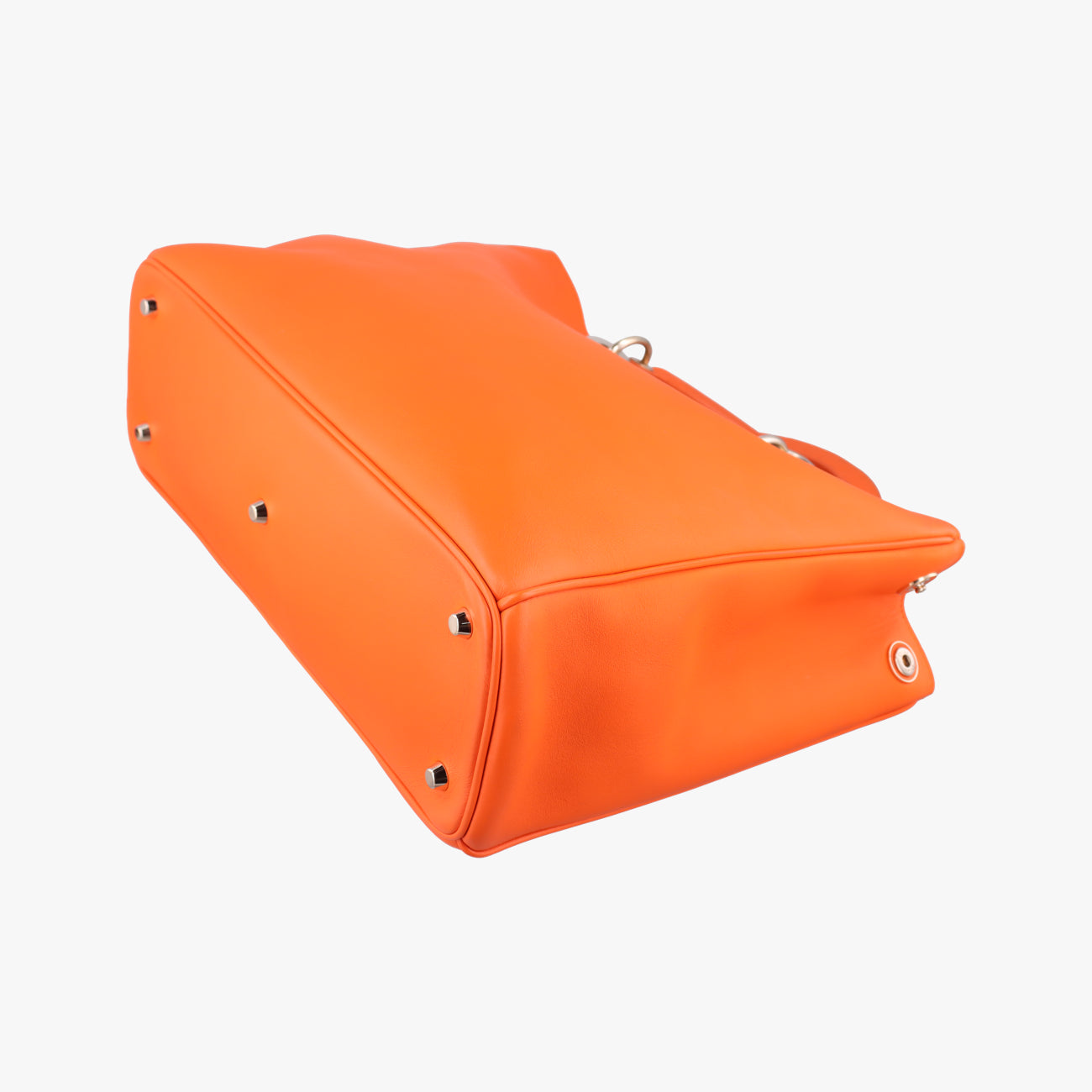 Pre-owned Christian Dior Diorissimo Orange Leather  shoulderbag | stylenewstar