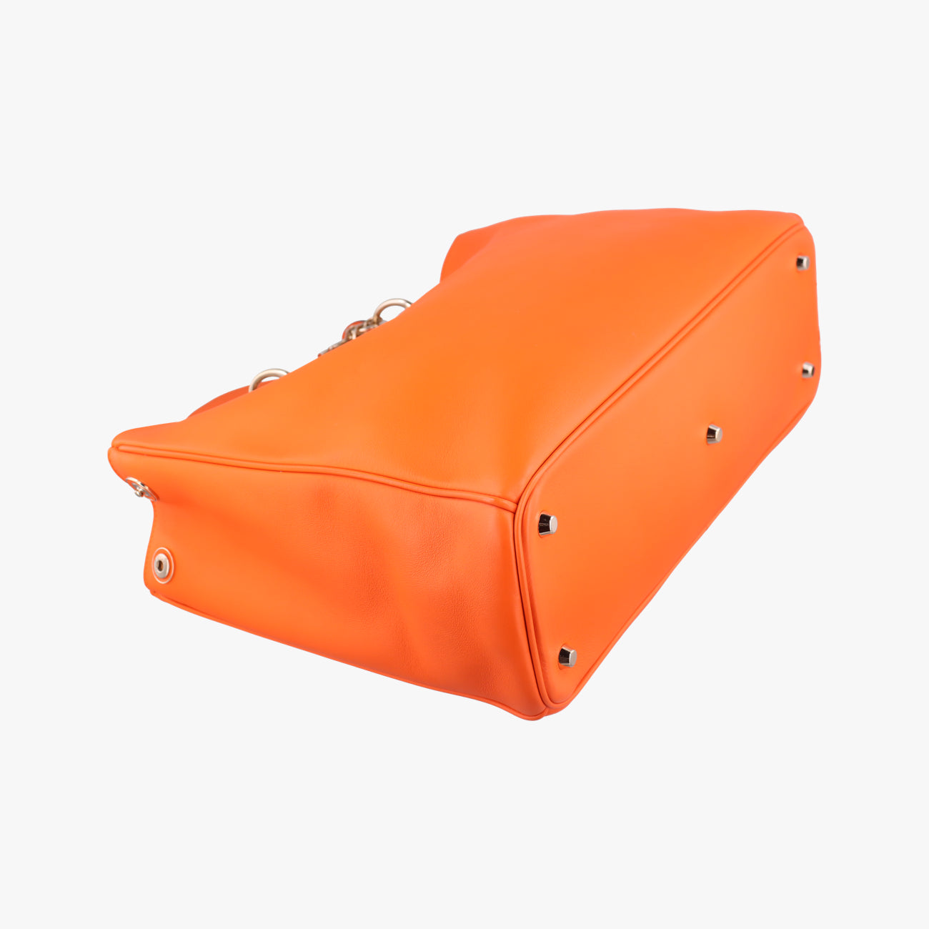 Pre-owned Christian Dior Diorissimo Orange Leather  shoulderbag | stylenewstar