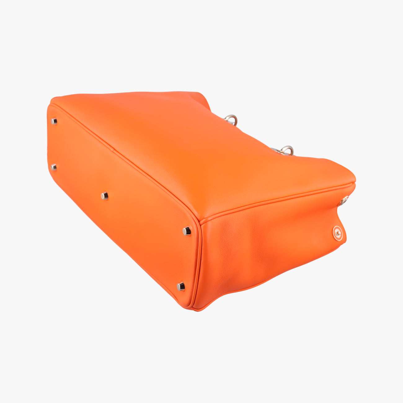 Pre-owned Christian Dior Diorissimo Orange Leather  shoulderbag | stylenewstar