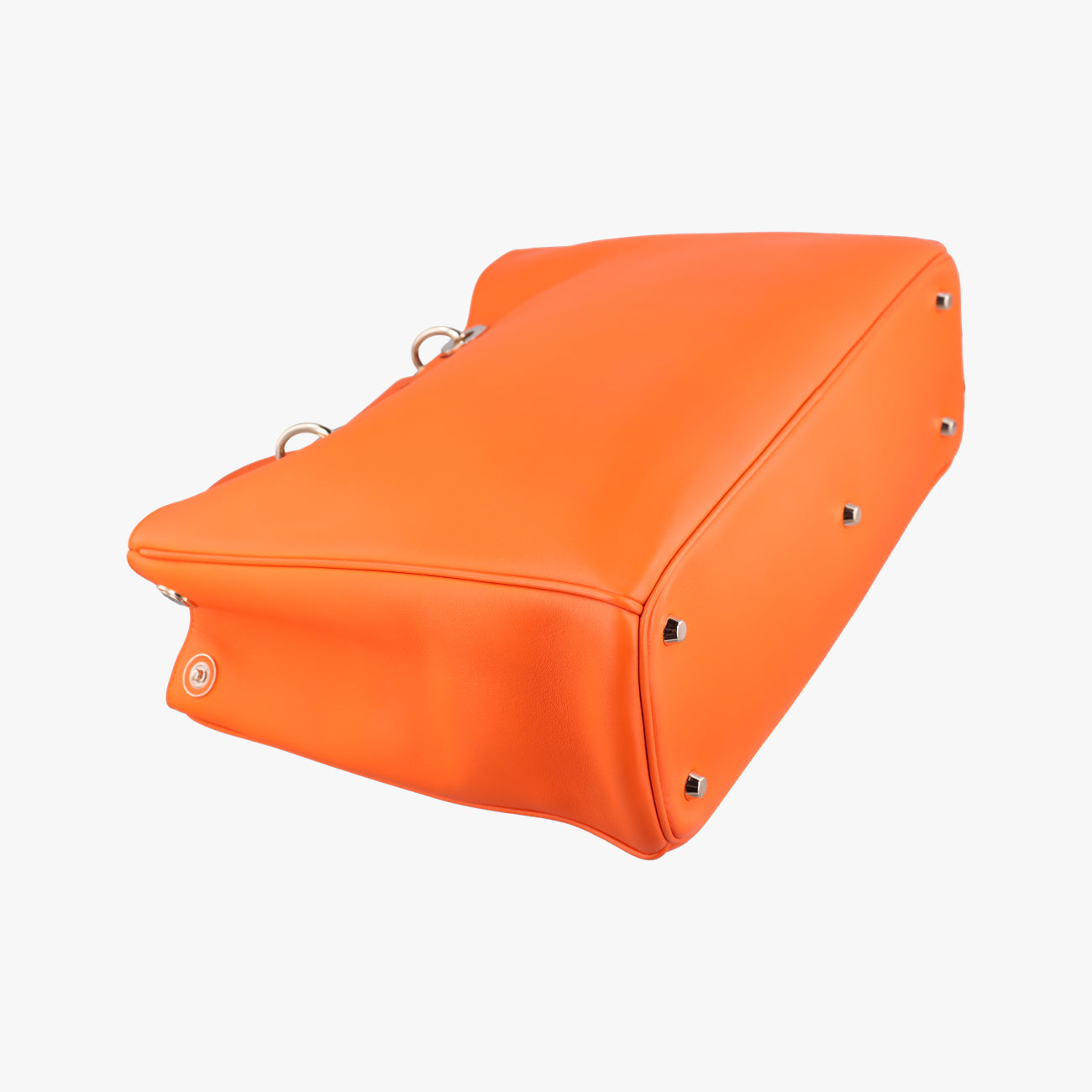 Pre-owned Christian Dior Diorissimo Orange Leather  shoulderbag | stylenewstar