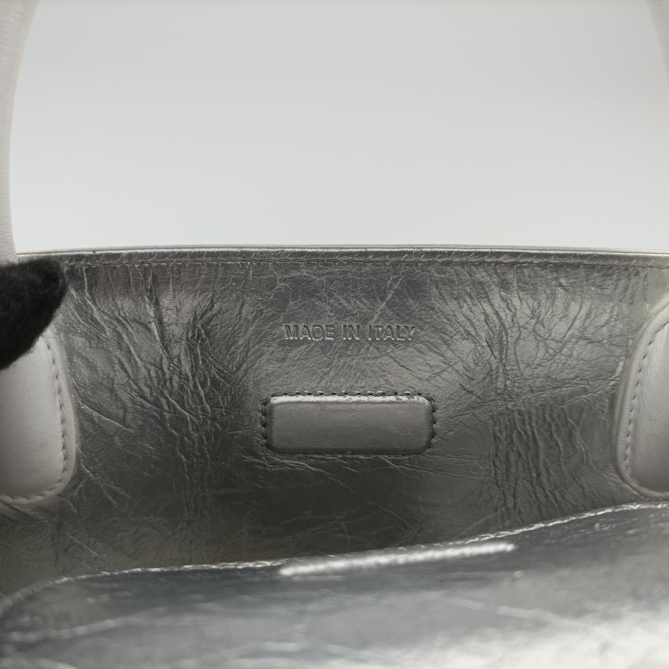 Pre-owned Christian Dior Diorever Squad Flap Silver Leather  shoulderbag | stylenewstar