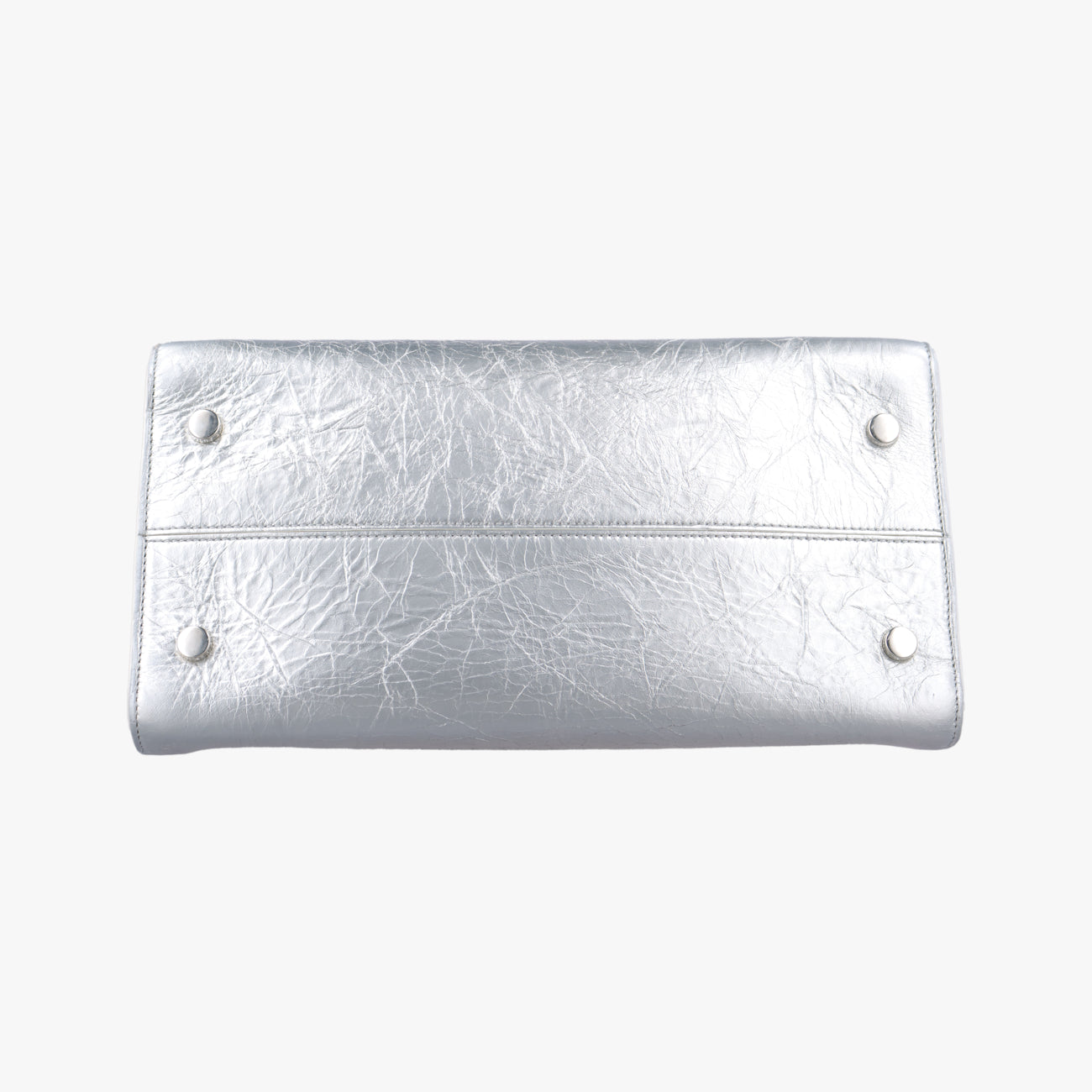 Pre-owned Christian Dior Diorever Squad Flap Silver Leather  shoulderbag | stylenewstar