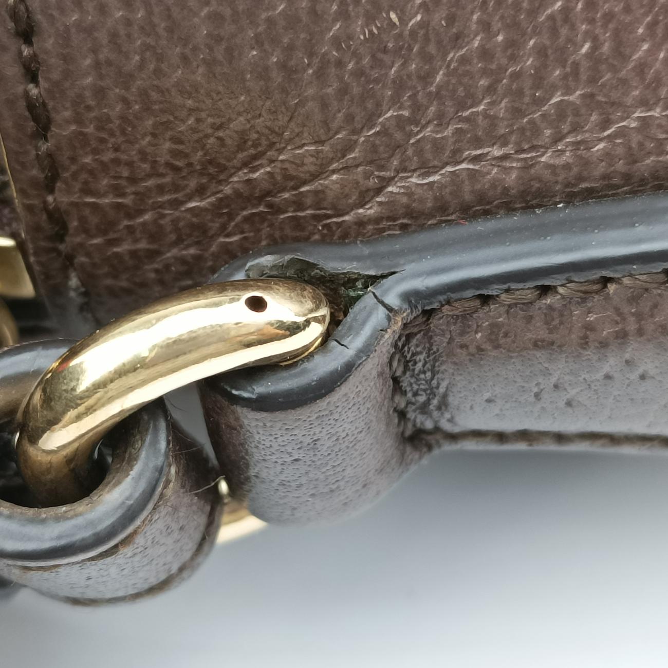 Secondhand Gucci Jumbo GG Messenger Brown×Green×Red canvas x leather 675891 shoulderbag | stylenewstar