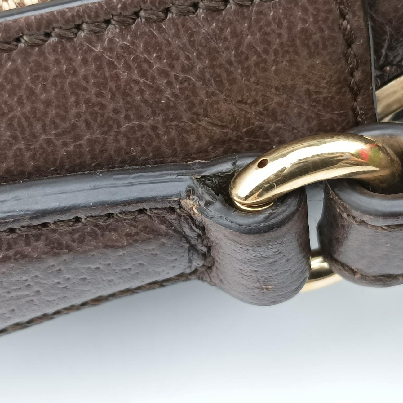 Secondhand Gucci Jumbo GG Messenger Brown×Green×Red canvas x leather 675891 shoulderbag | stylenewstar