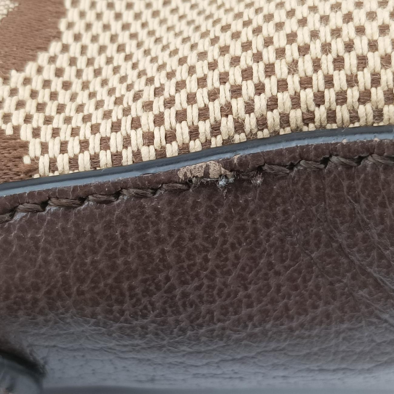 Secondhand Gucci Jumbo GG Messenger Brown×Green×Red canvas x leather 675891 shoulderbag | stylenewstar