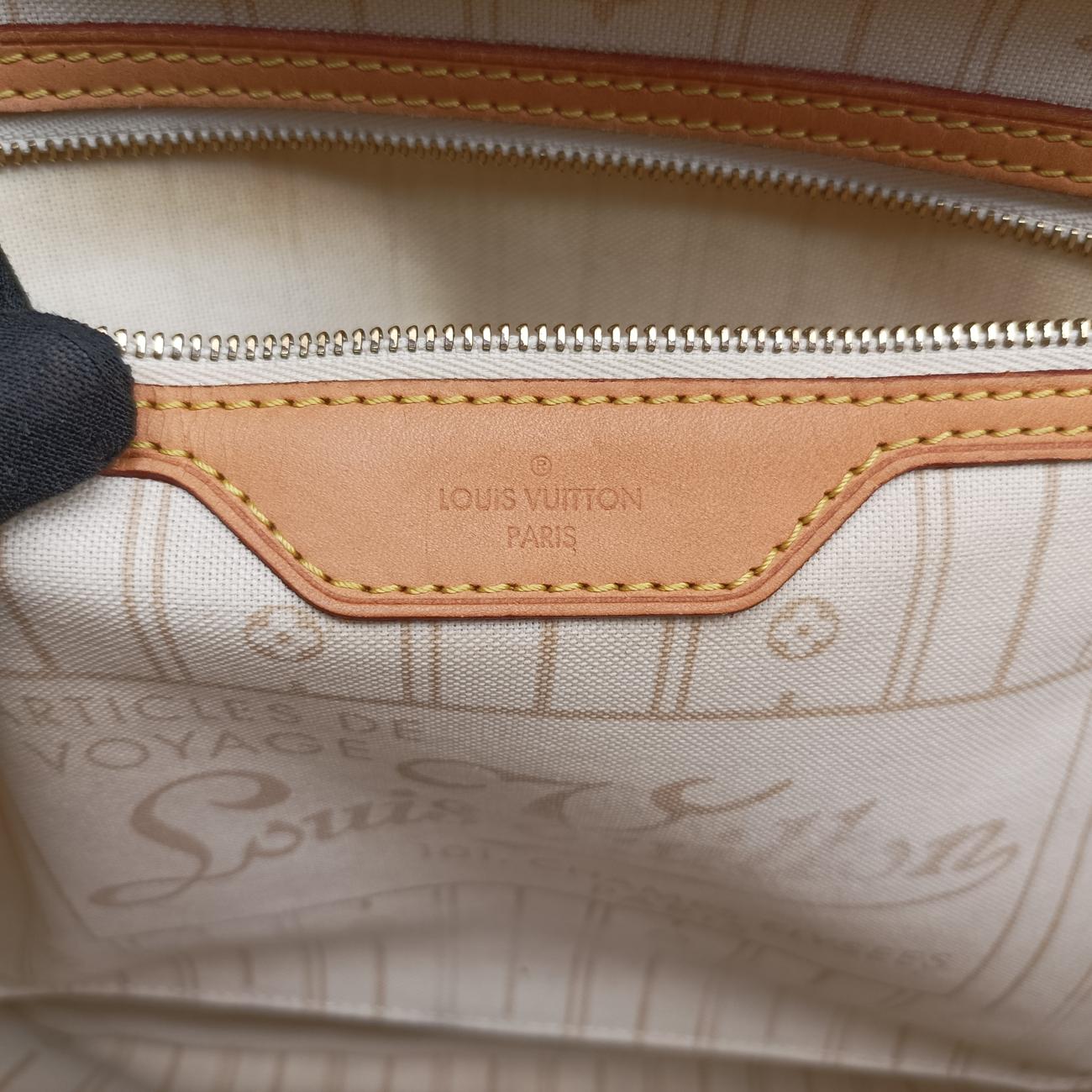 Pre-owned Louis Vuitton Neverfull MM Azur Damier Canvas N51107 shoulderbag | stylenewstar