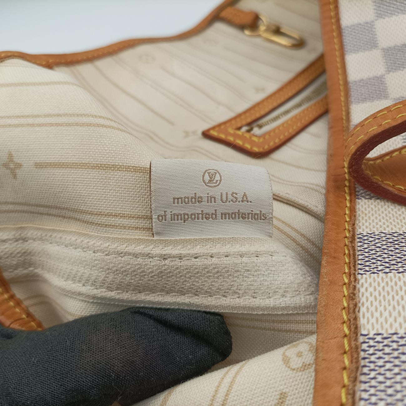 Pre-owned Louis Vuitton Neverfull MM Azur Damier Canvas N51107 shoulderbag | stylenewstar