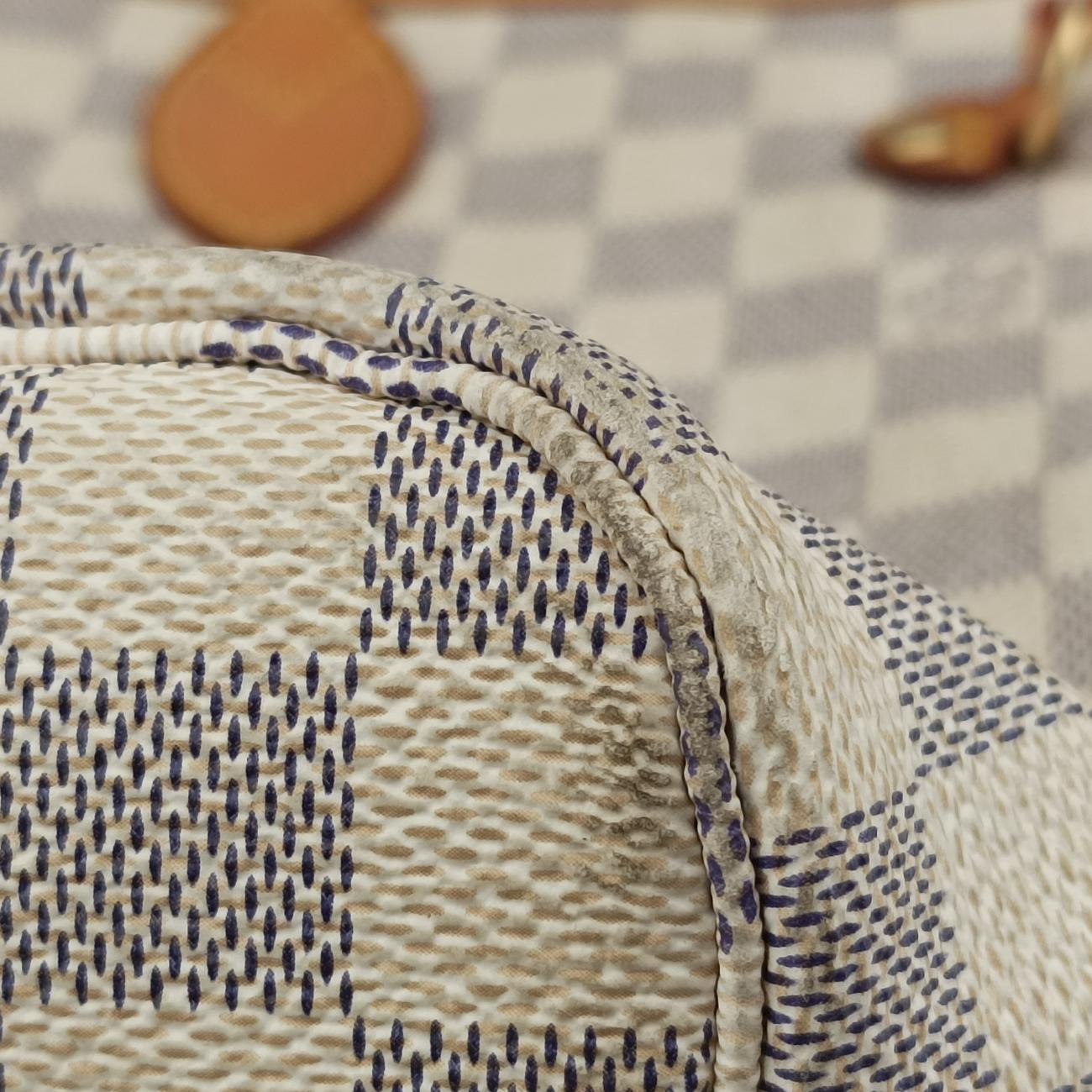 Pre-owned Louis Vuitton Neverfull MM Azur Damier Canvas N51107 shoulderbag | stylenewstar