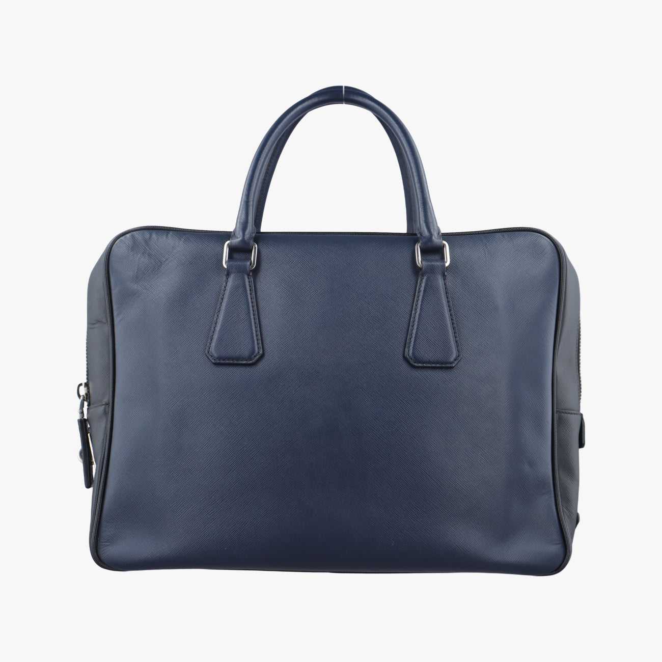 Secondhand Prada briefcase business Navy SAFFIANO Leather 2VE363 handbag | stylenewstar