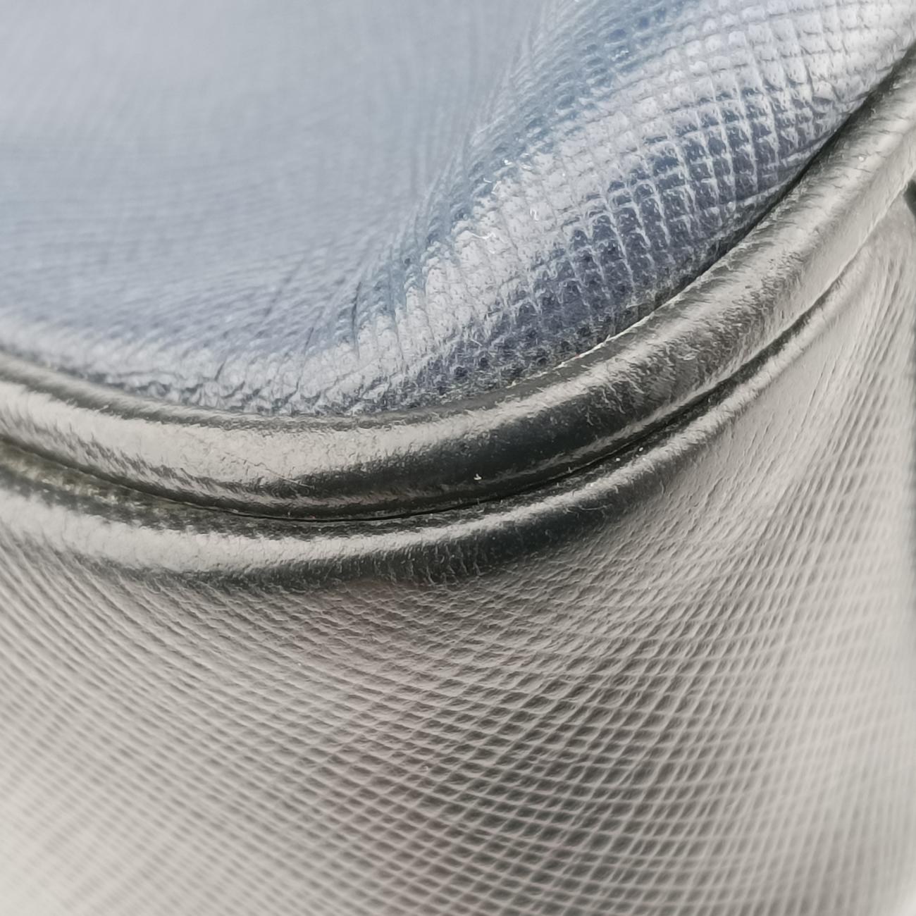 Secondhand Prada briefcase business Navy SAFFIANO Leather 2VE363 handbag | stylenewstar