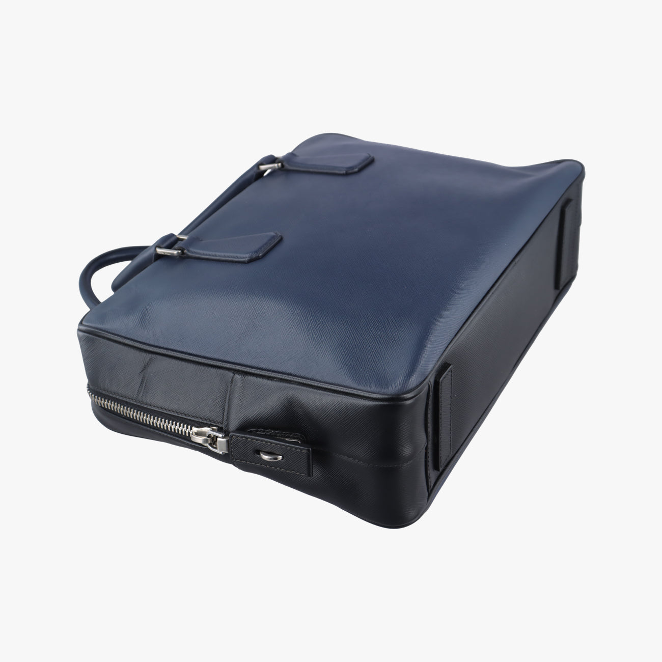 Secondhand Prada briefcase business Navy SAFFIANO Leather 2VE363 handbag | stylenewstar