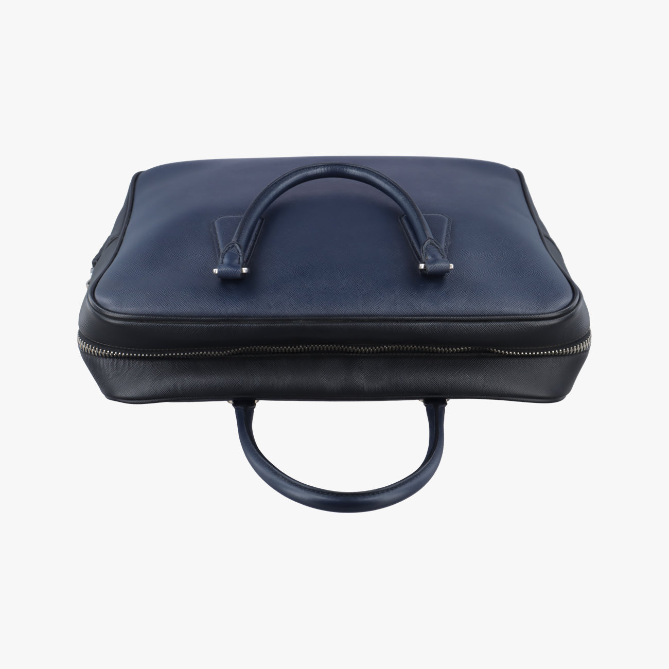 Secondhand Prada briefcase business Navy SAFFIANO Leather 2VE363 handbag | stylenewstar