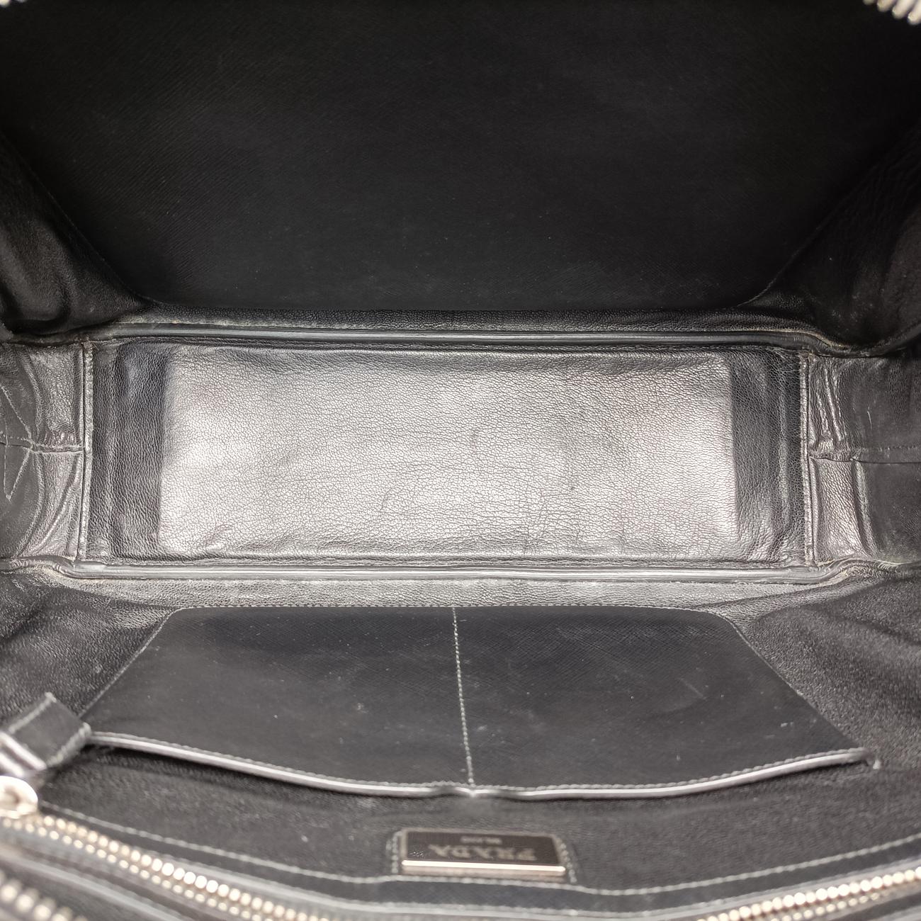 Secondhand Prada briefcase business Navy SAFFIANO Leather 2VE363 handbag | stylenewstar