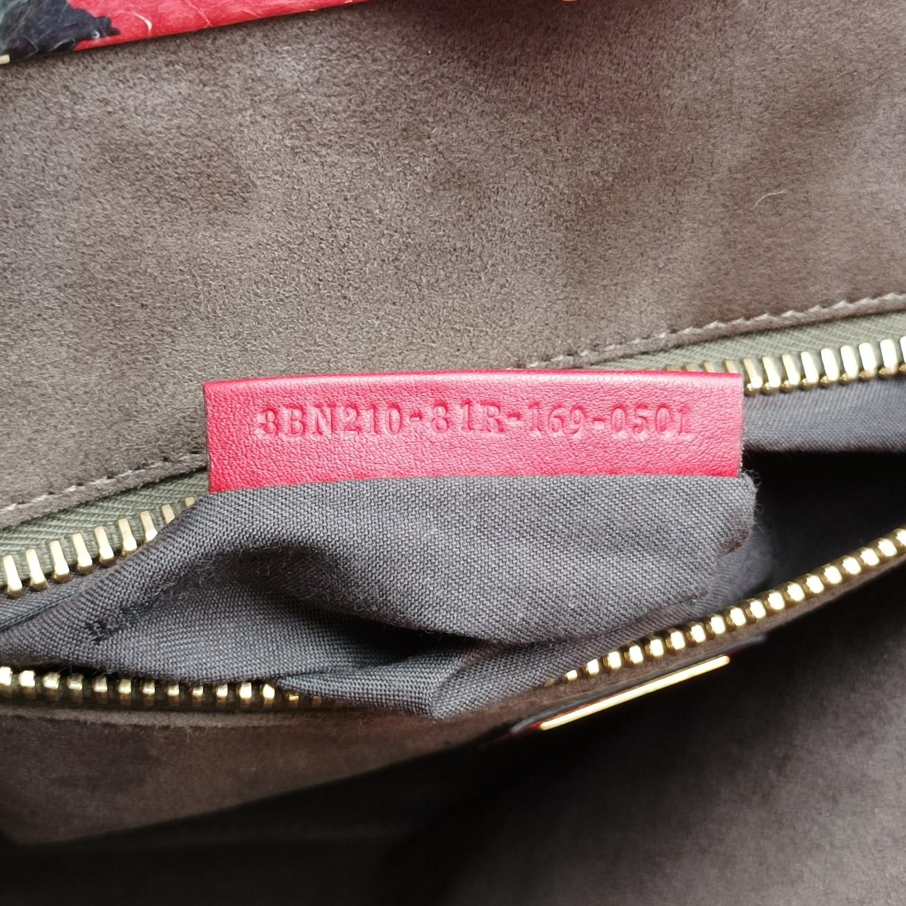 Pre-owned Fendi PEEKABOO Large Red Leather 8BN210 shoulderbag | stylenewstar