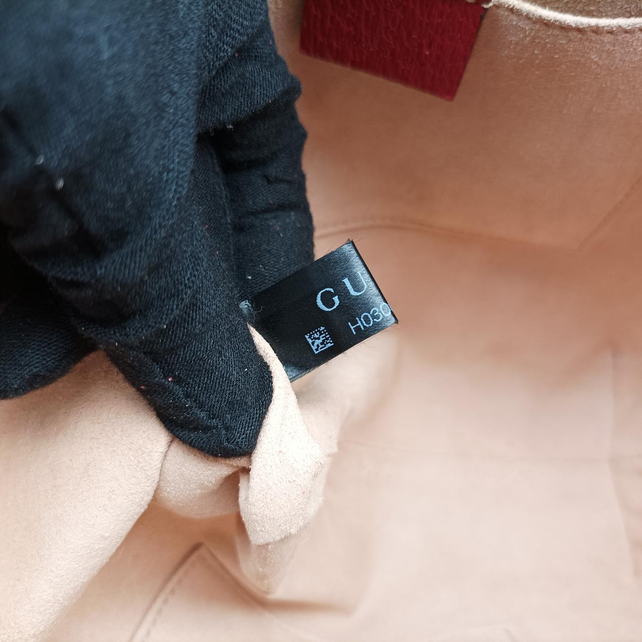 Pre-owned Gucci Ophidia Beige×Red×Multicolour PVC coated canvas x leather 547551 shoulderbag | stylenewstar