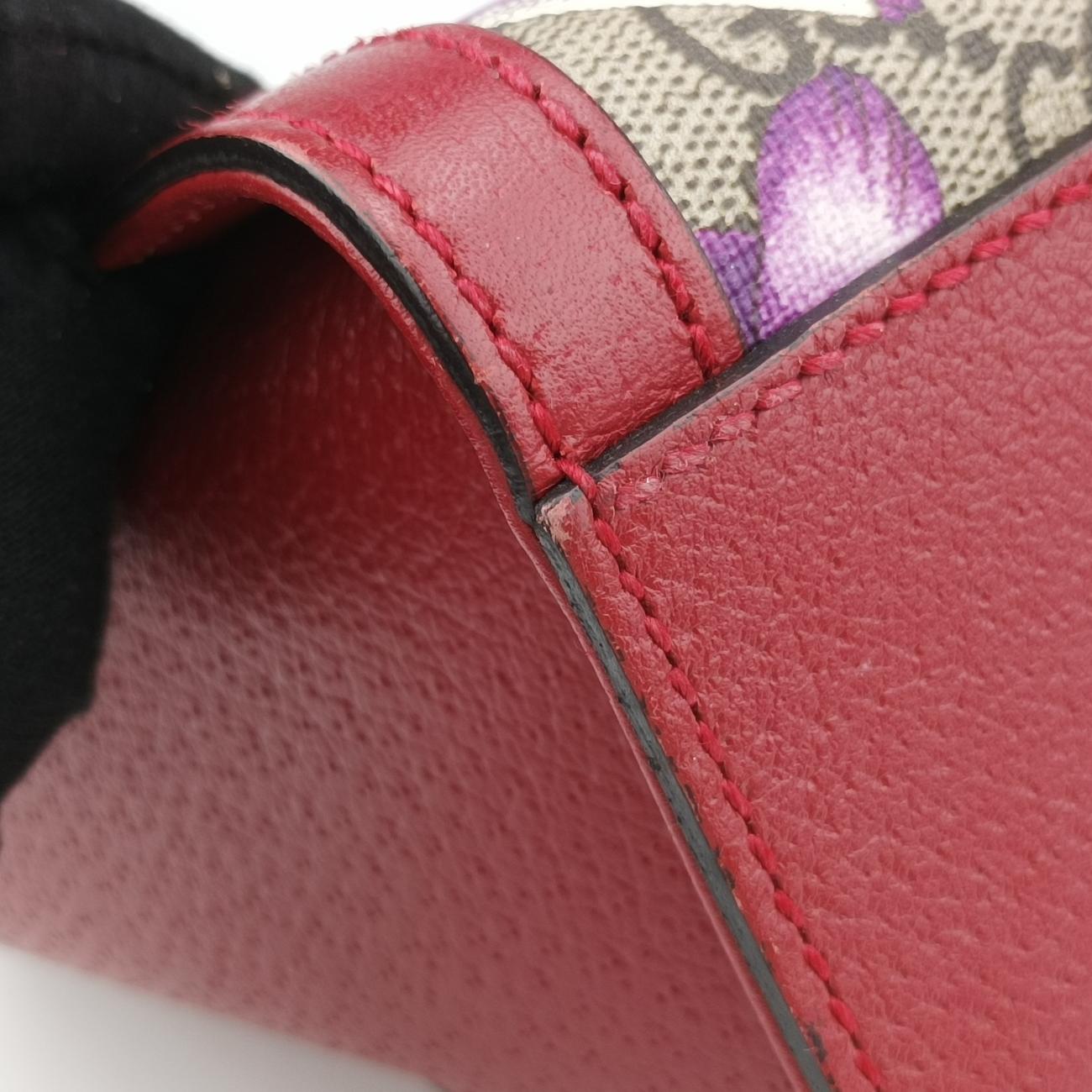 Pre-owned Gucci Ophidia Beige×Red×Multicolour PVC coated canvas x leather 547551 shoulderbag | stylenewstar