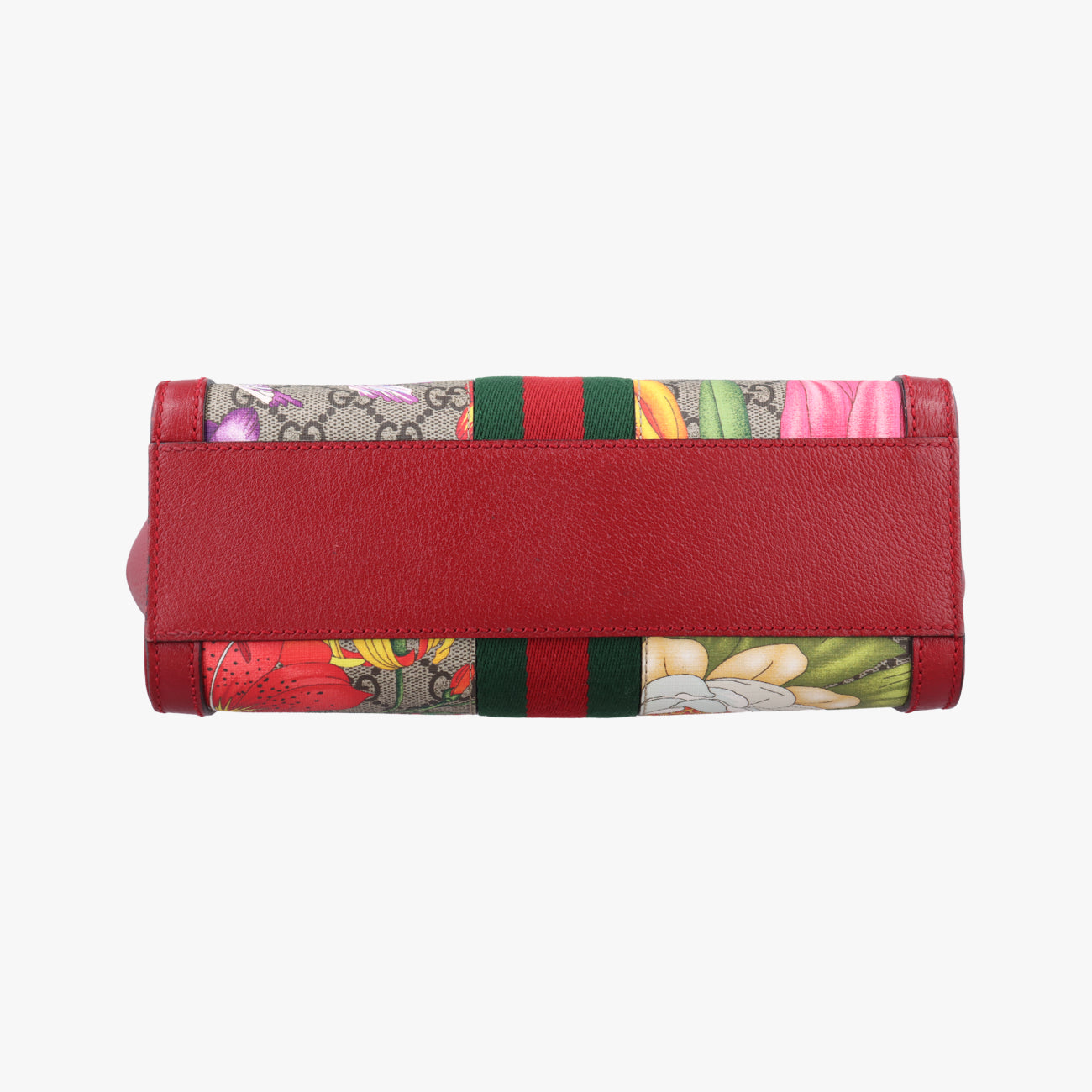 Pre-owned Gucci Ophidia Beige×Red×Multicolour PVC coated canvas x leather 547551 shoulderbag | stylenewstar