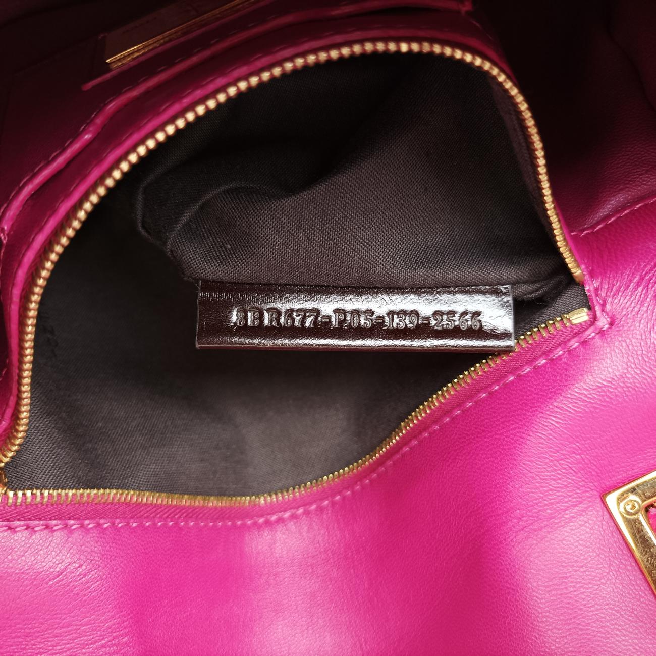 Pre-owned Fendi Be Baguette Rose Leather 8BR677 shoulderbag | stylenewstar