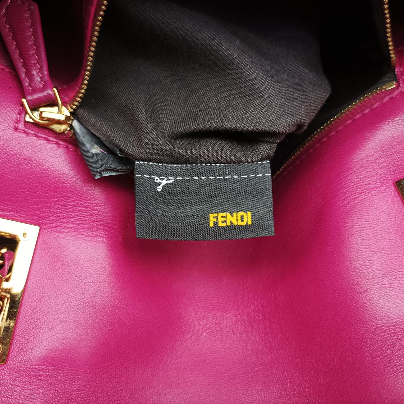 Pre-owned Fendi Be Baguette Rose Leather 8BR677 shoulderbag | stylenewstar