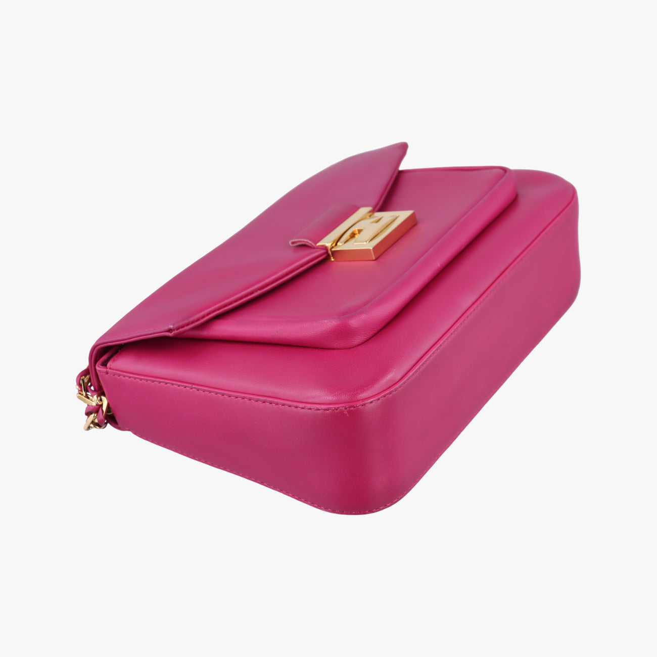 Pre-owned Fendi Be Baguette Rose Leather 8BR677 shoulderbag | stylenewstar