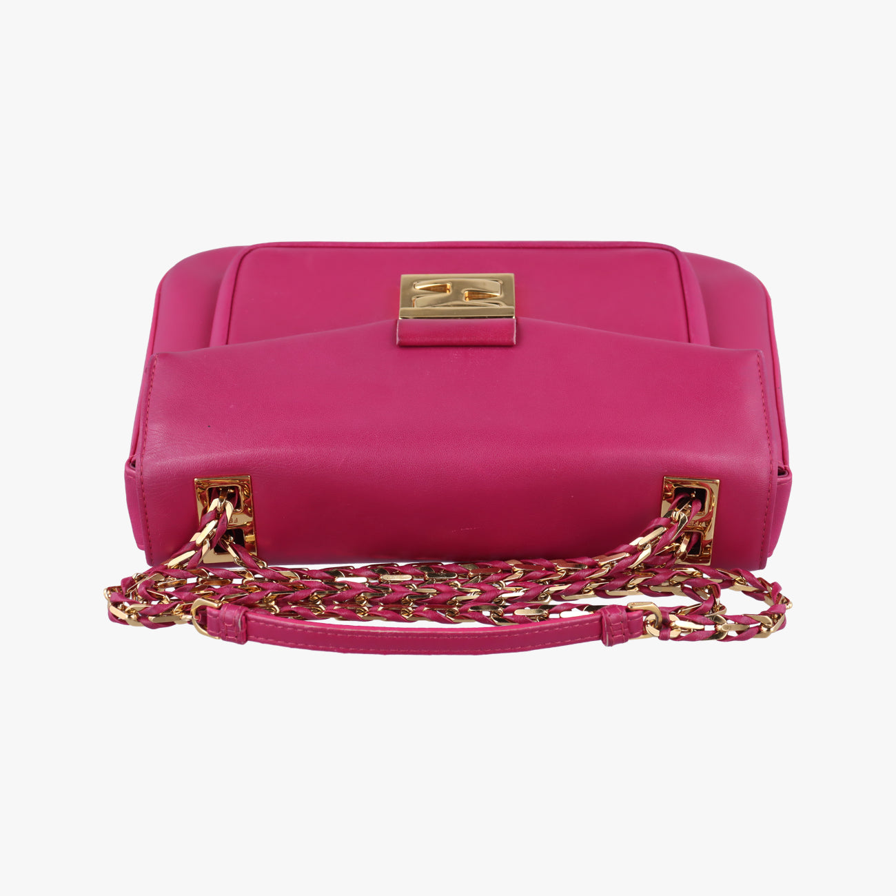 Pre-owned Fendi Be Baguette Rose Leather 8BR677 shoulderbag | stylenewstar