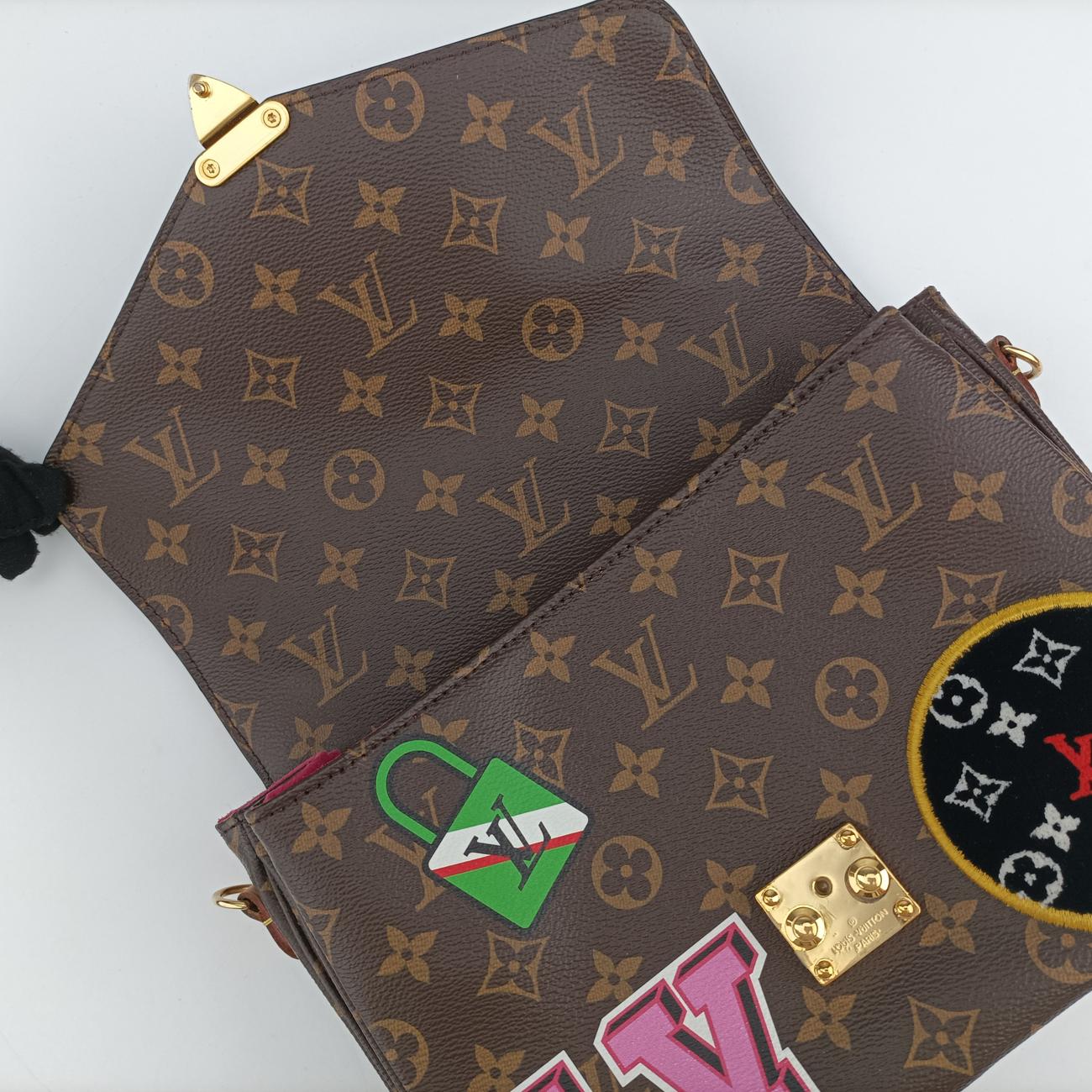 Pre-owned Louis Vuitton Pochette MéTIS MM Brown×multicolor Monogram Patches M43991 shoulderbag | stylenewstar