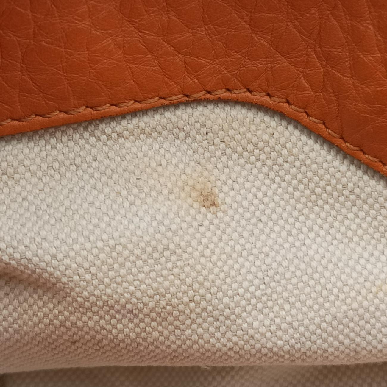 Pre-owned Gucci Bamboo Shopper Orange Leather 323660 shoulderbag | stylenewstar