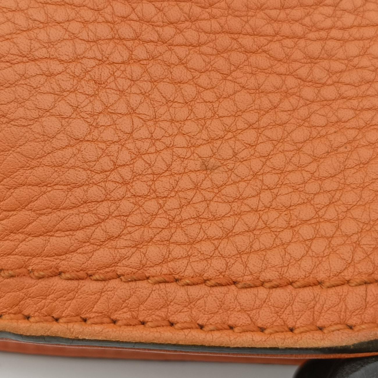 Pre-owned Gucci Bamboo Shopper Orange Leather 323660 shoulderbag | stylenewstar