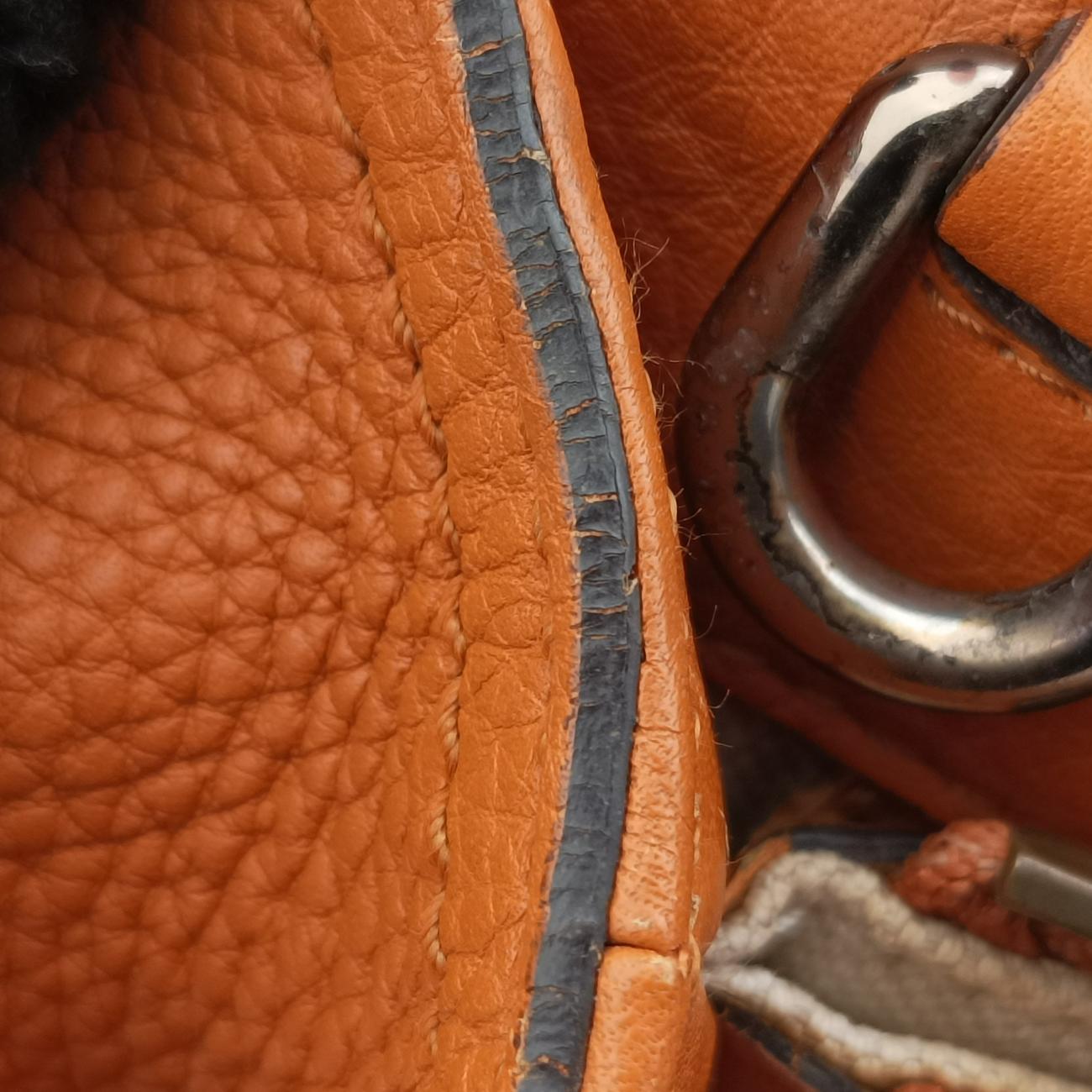 Pre-owned Gucci Bamboo Shopper Orange Leather 323660 shoulderbag | stylenewstar