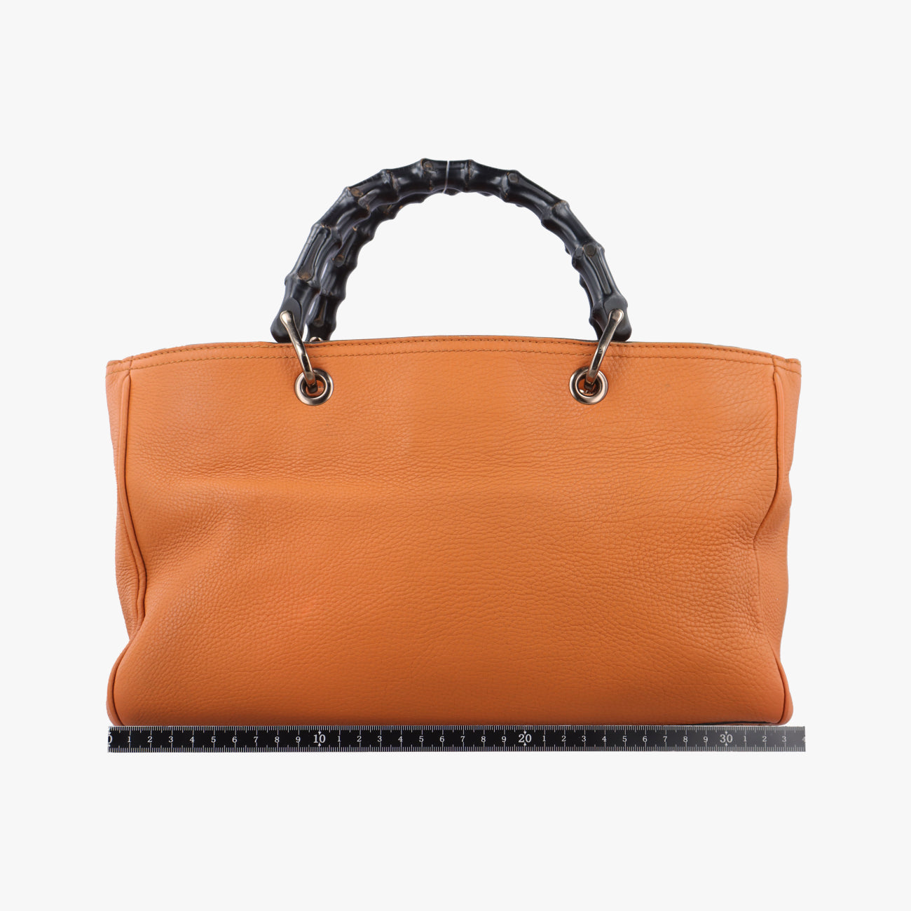 Pre-owned Gucci Bamboo Shopper Orange Leather 323660 shoulderbag | stylenewstar