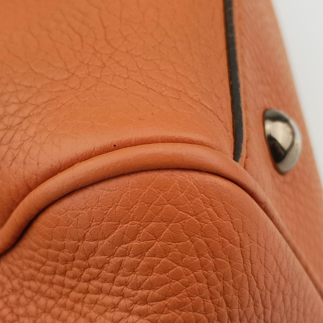 Pre-owned Gucci Bamboo Shopper Orange Leather 323660 shoulderbag | stylenewstar