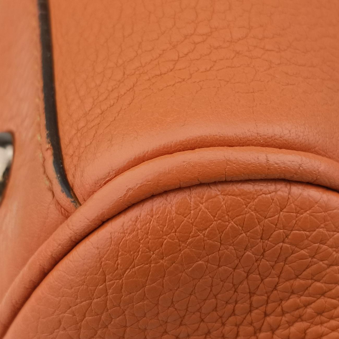 Pre-owned Gucci Bamboo Shopper Orange Leather 323660 shoulderbag | stylenewstar