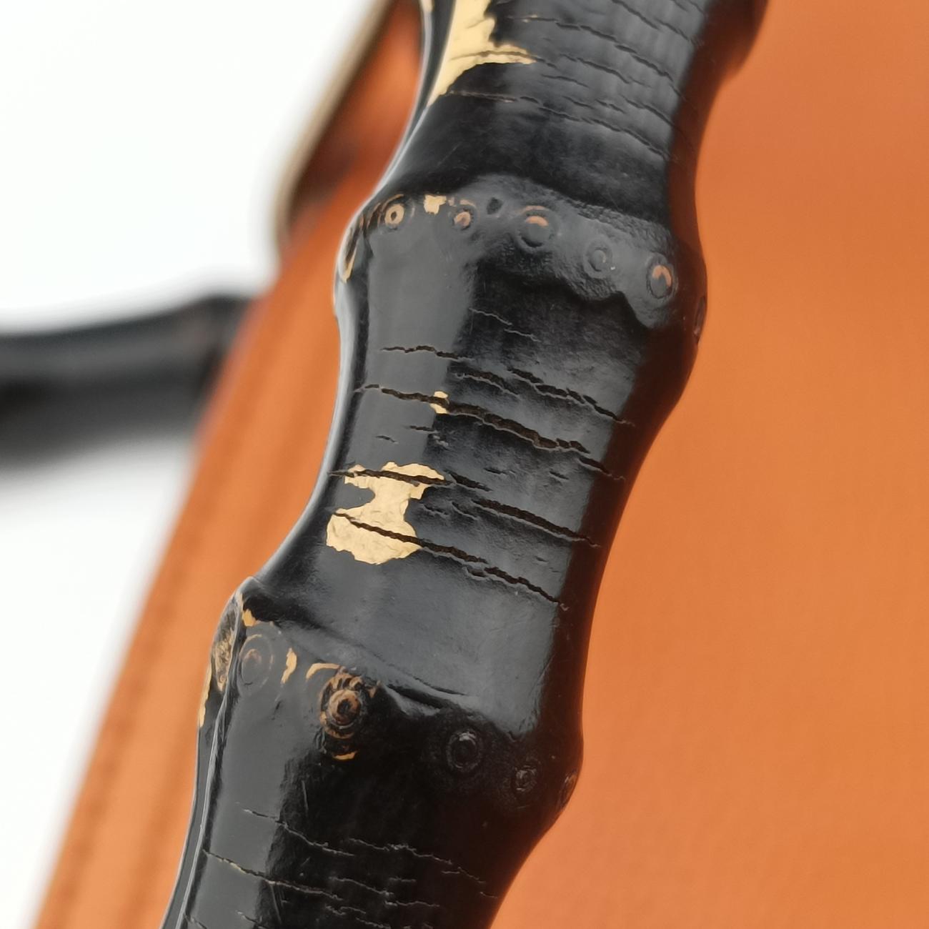 Pre-owned Gucci Bamboo Shopper Orange Leather 323660 shoulderbag | stylenewstar