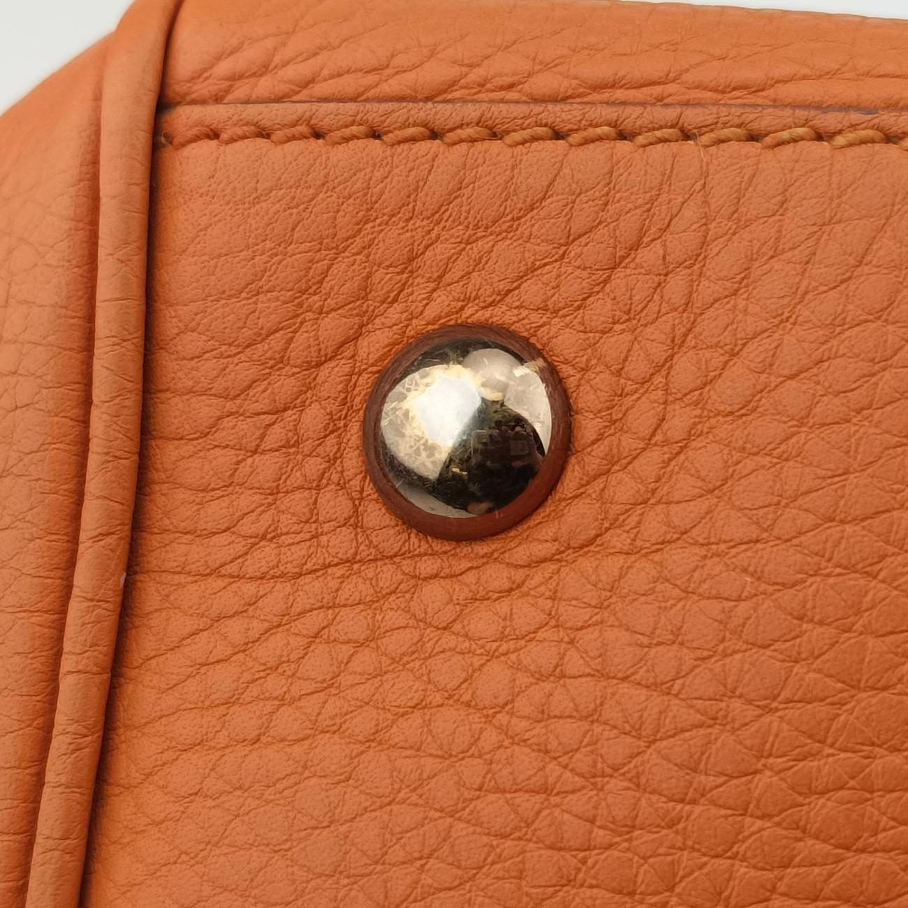 Pre-owned Gucci Bamboo Shopper Orange Leather 323660 shoulderbag | stylenewstar