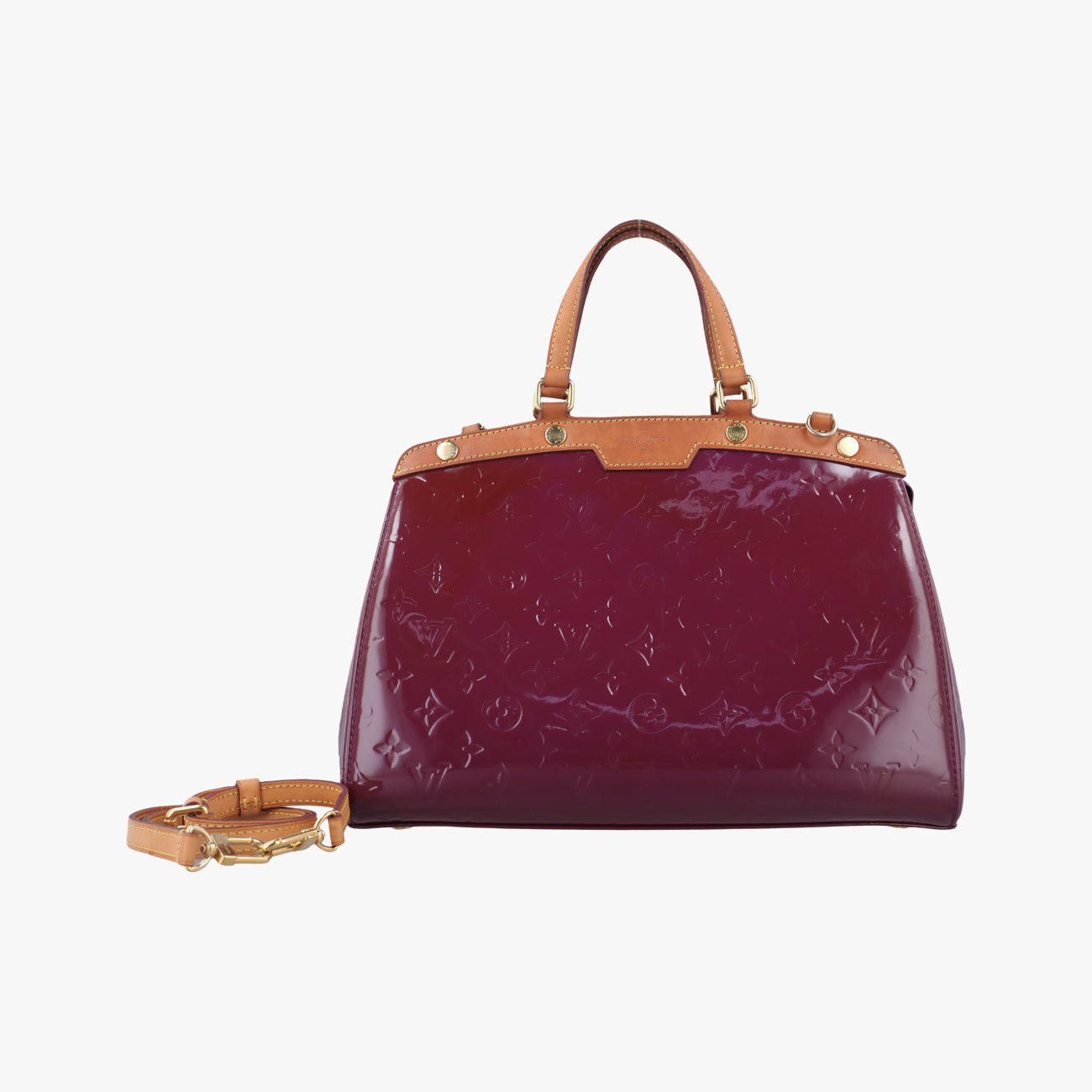 Pre-owned Louis Vuitton Bréa MM ROUGE FAUVISTE Vernis M91690 shoulderbag | stylenewstar