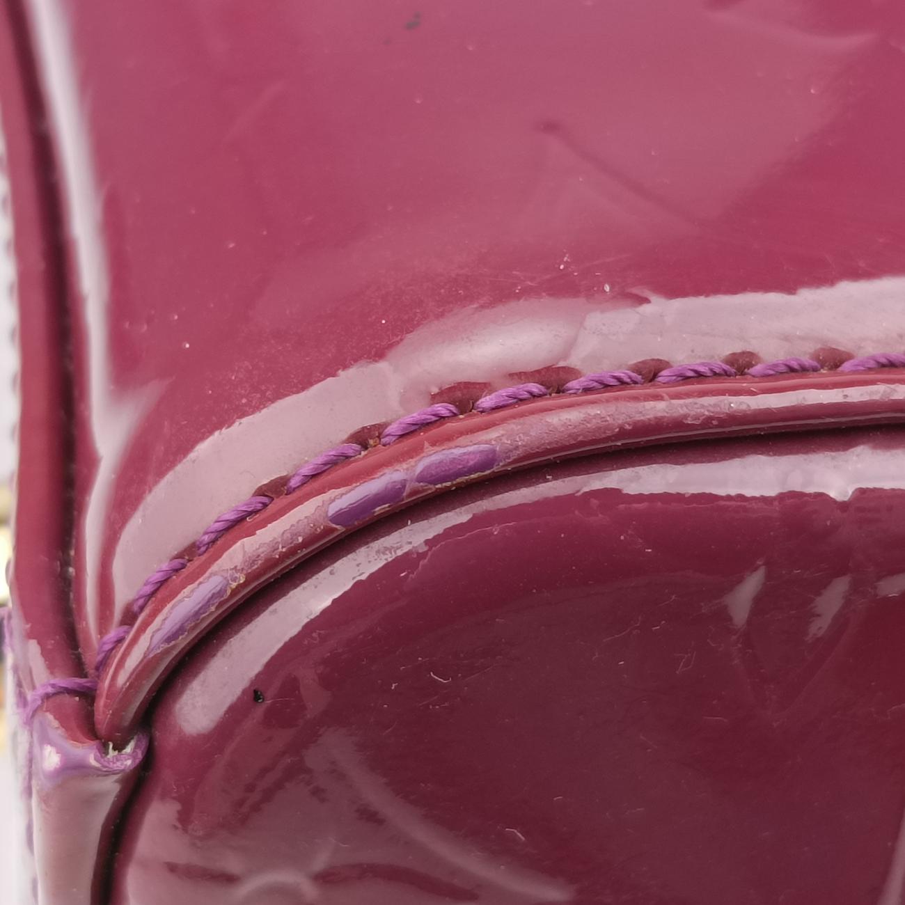 Pre-owned Louis Vuitton Bréa MM ROUGE FAUVISTE Vernis M91690 shoulderbag | stylenewstar