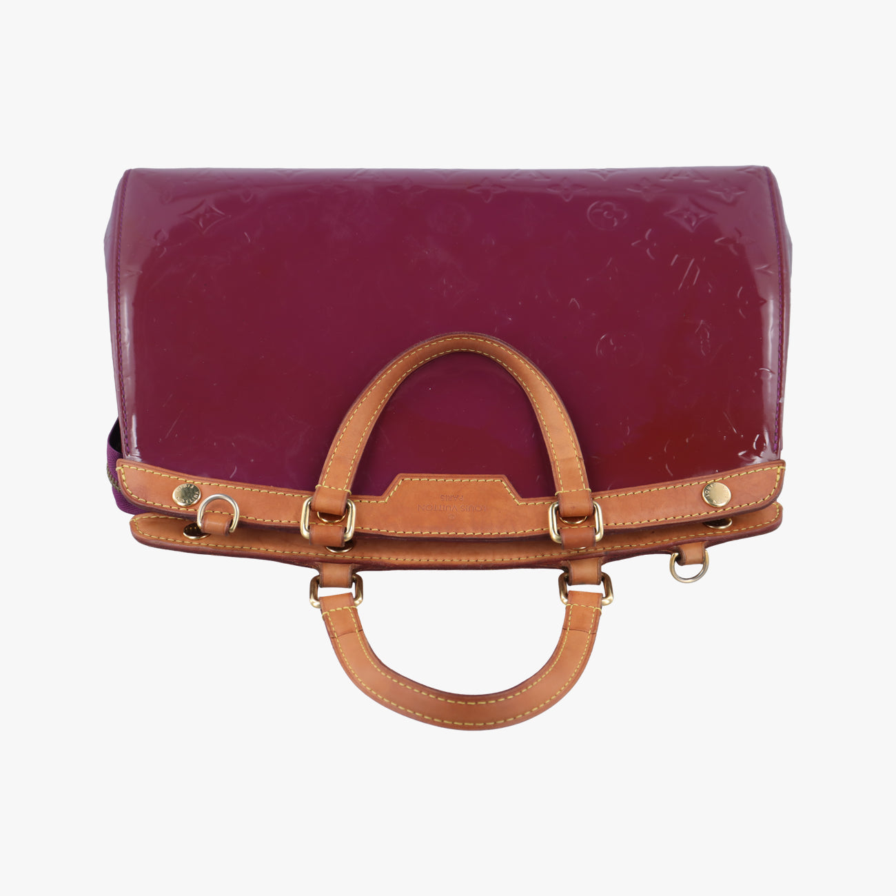 Pre-owned Louis Vuitton Bréa MM ROUGE FAUVISTE Vernis M91690 shoulderbag | stylenewstar