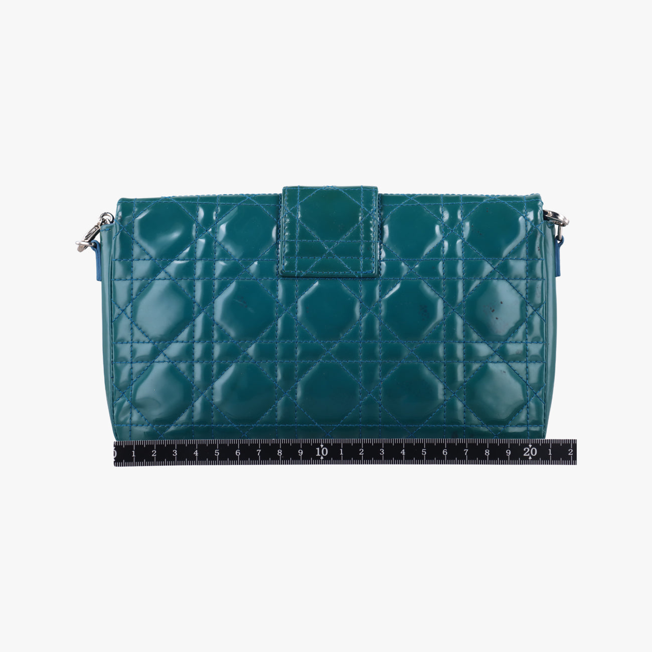 Pre-owned Christian Dior Miss Dior Green Patent  shoulderbag | stylenewstar
