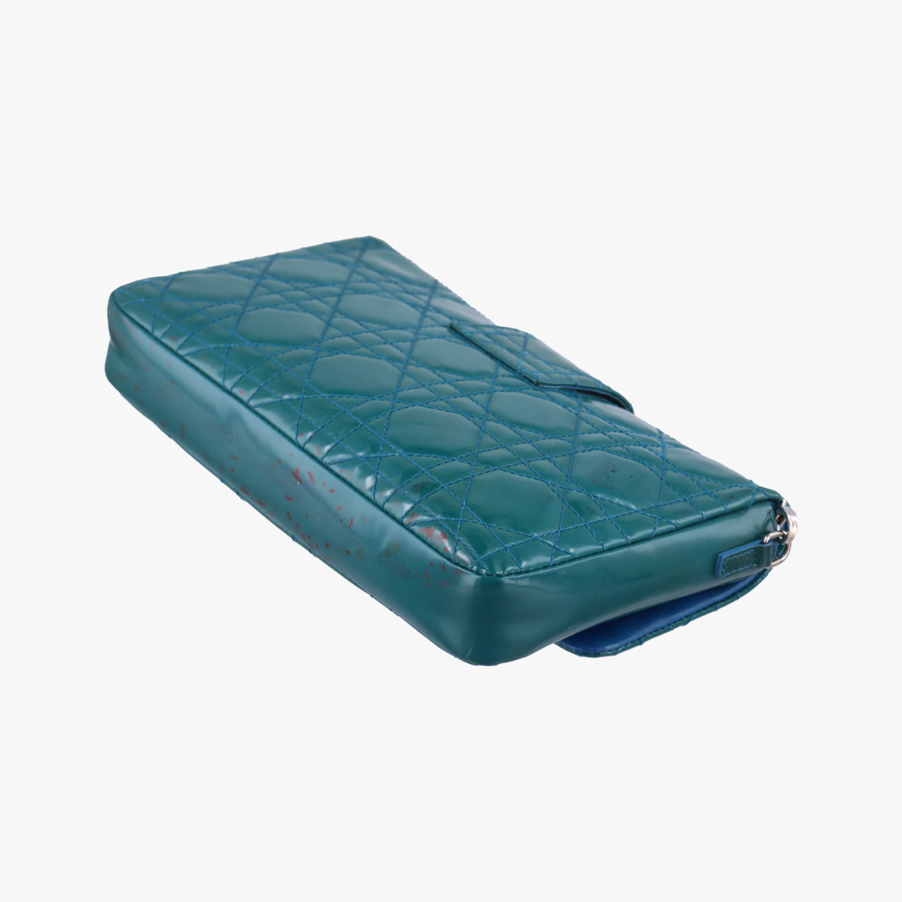 Pre-owned Christian Dior Miss Dior Green Patent  shoulderbag | stylenewstar